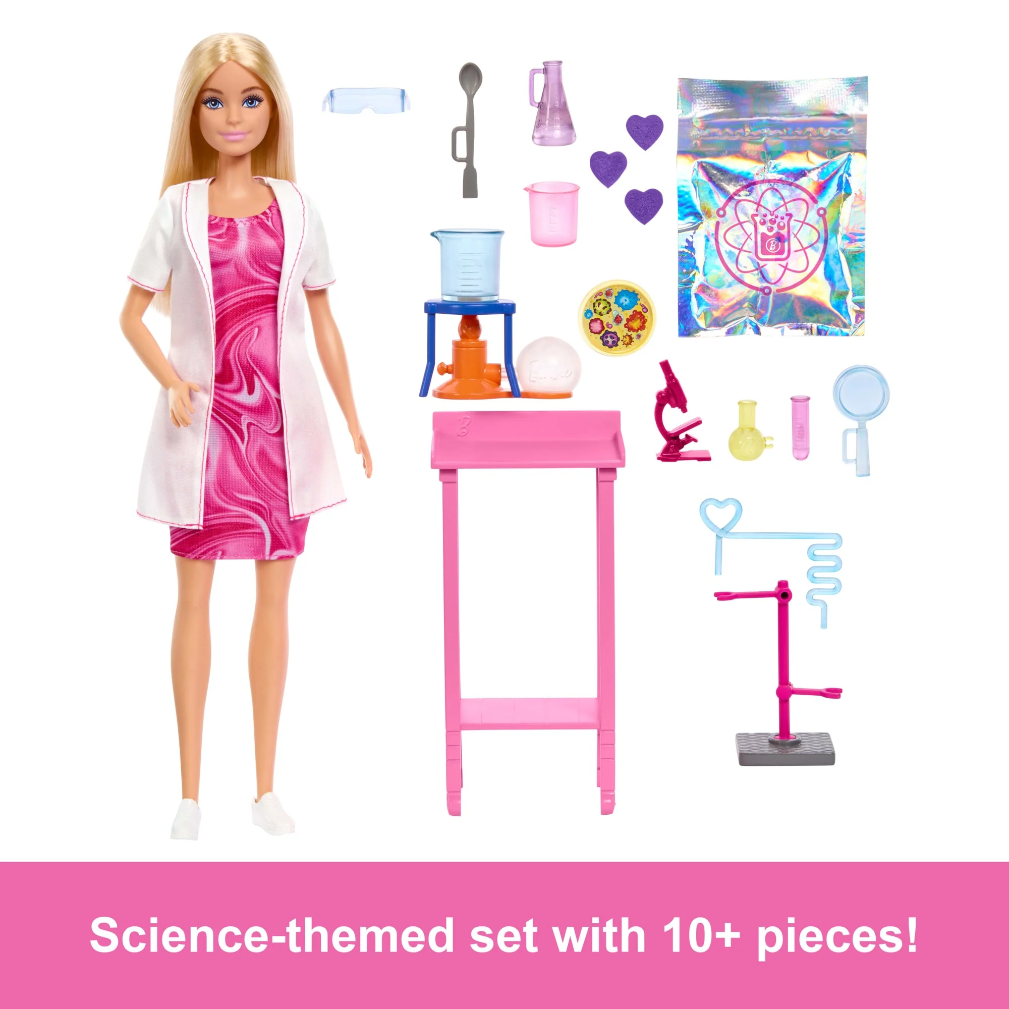 Barbie Scientist Doll And Accessories With Blonde Fashion Doll, Lab Table, & Color-Change Accessories - Image 3