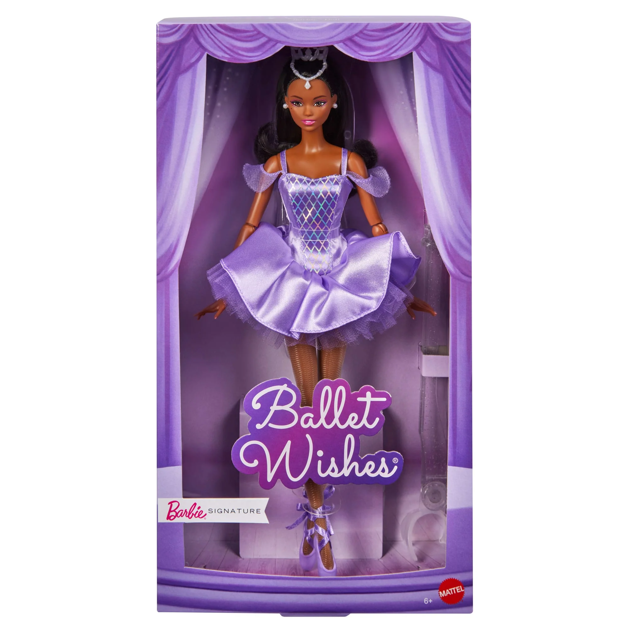 Barbie Signature Ballet Wishes Doll, Collectible Fashion Doll in Satiny, Purple Tutu - Image 6