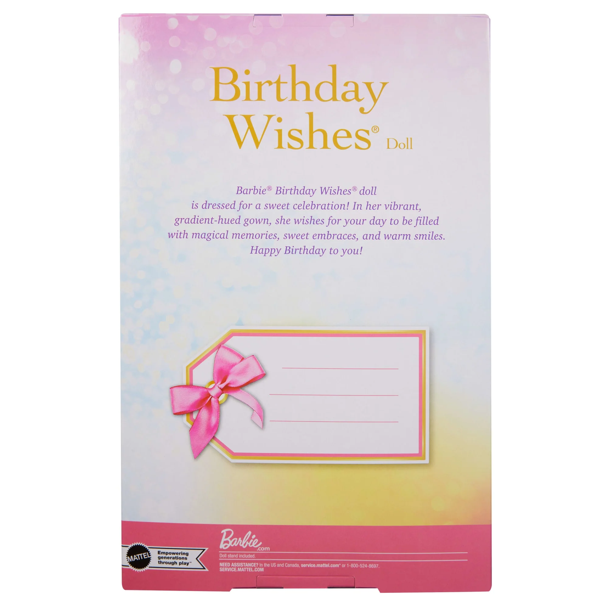 Barbie Signature Birthday Wishes Fashion Doll in Dress With Pastel Rainbow Effect, Collectible Gift - Image 6