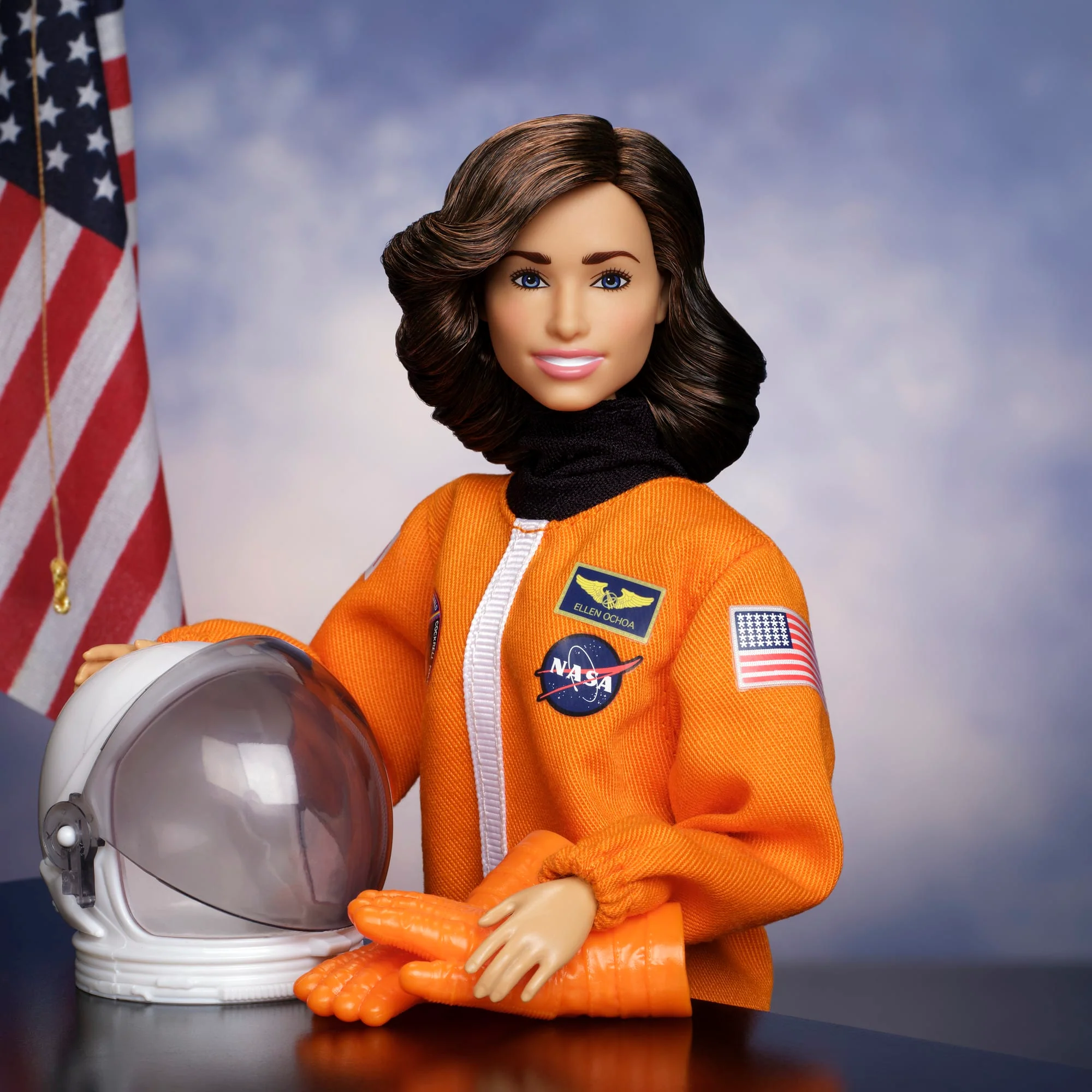 Barbie Signature inspiring Women Ellen Ochoa Fashion Doll Collectible, Astronaut Suit & Accessories - Image 2