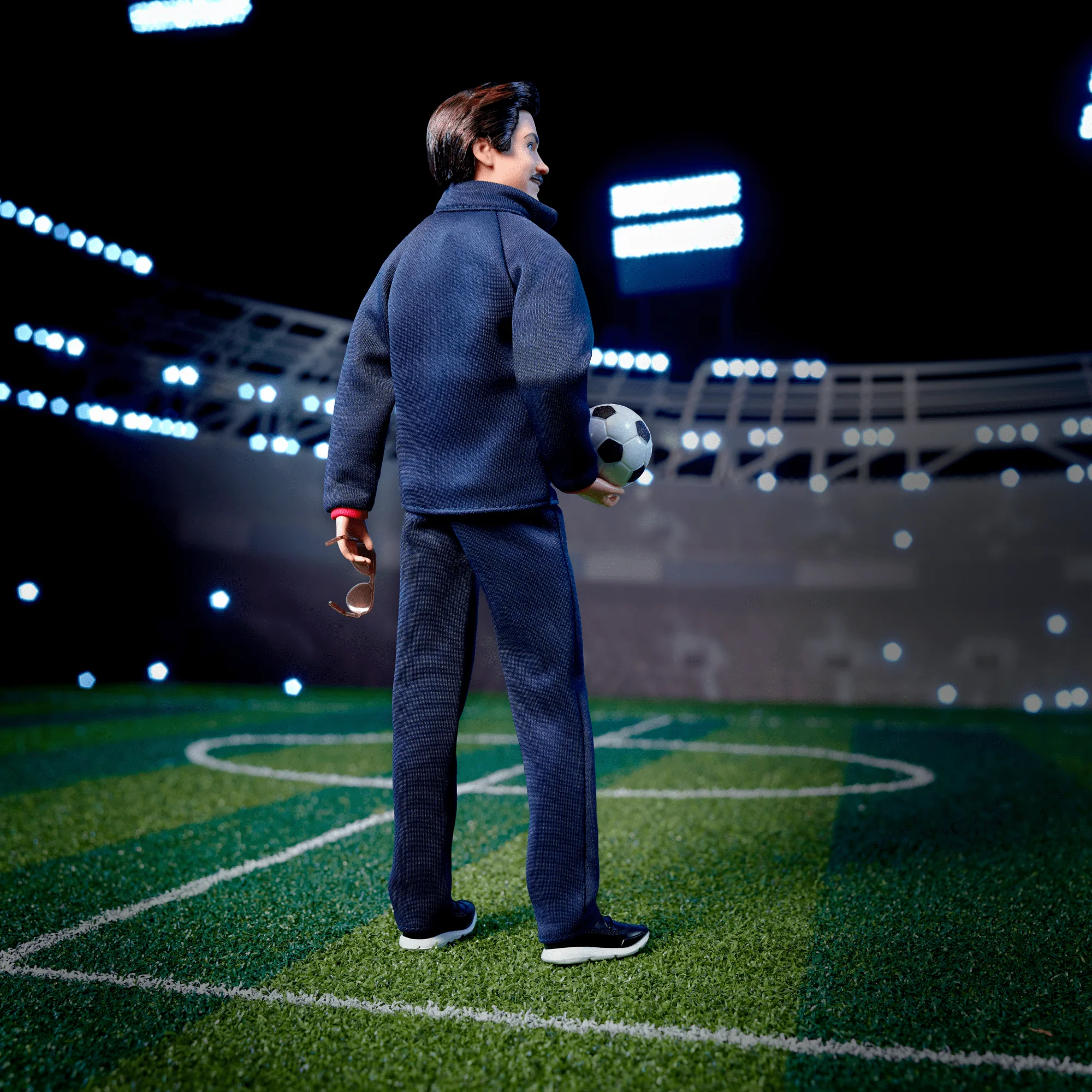 Barbie Signature Ted Lasso Collectible Doll Wearing Blue AFC Richmond Tracksuit - Image 5