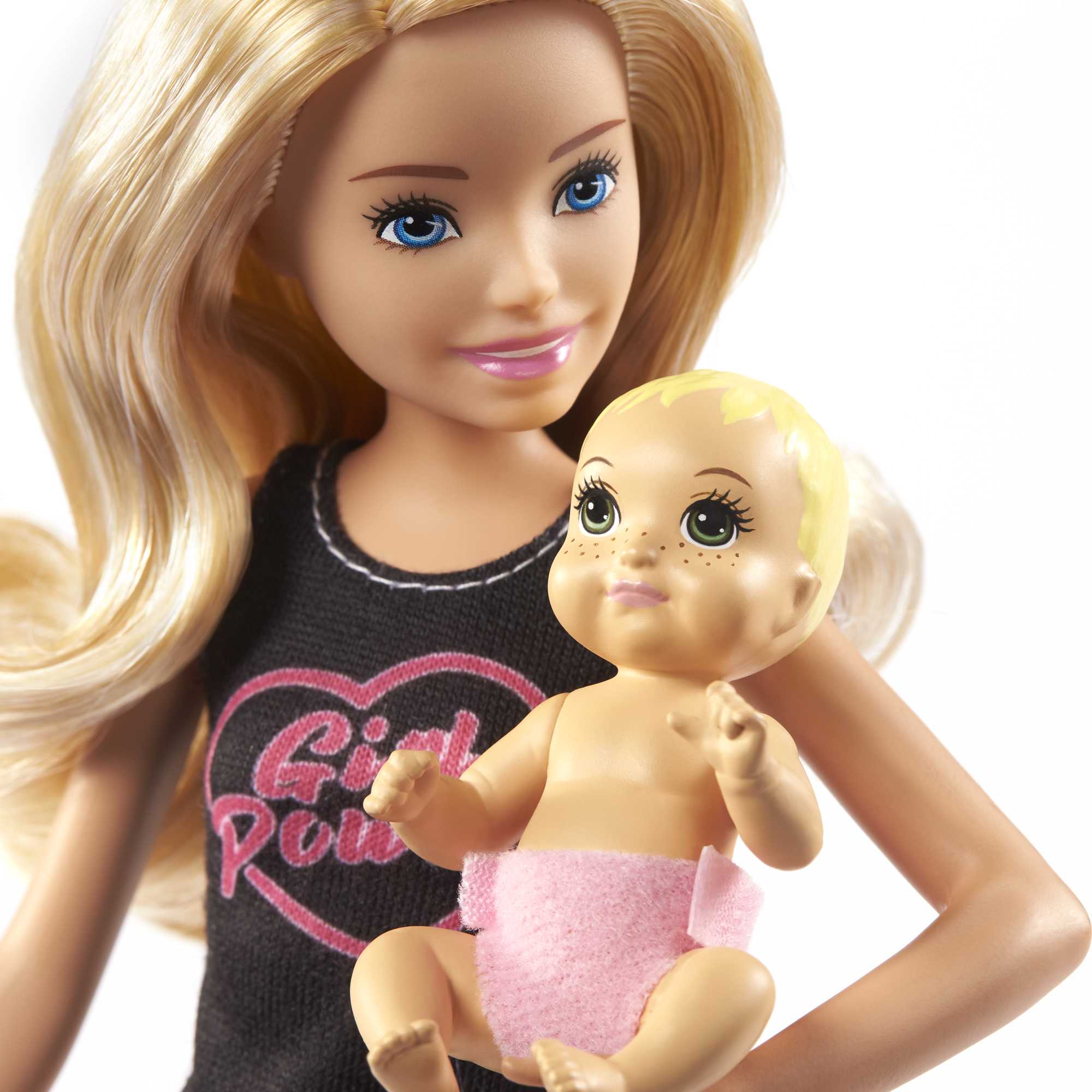Barbie Skipper Babysitters Inc Set With Blonde Doll in 'Girl Power' Top, Baby Doll & 4 Themed Pieces - Image 3