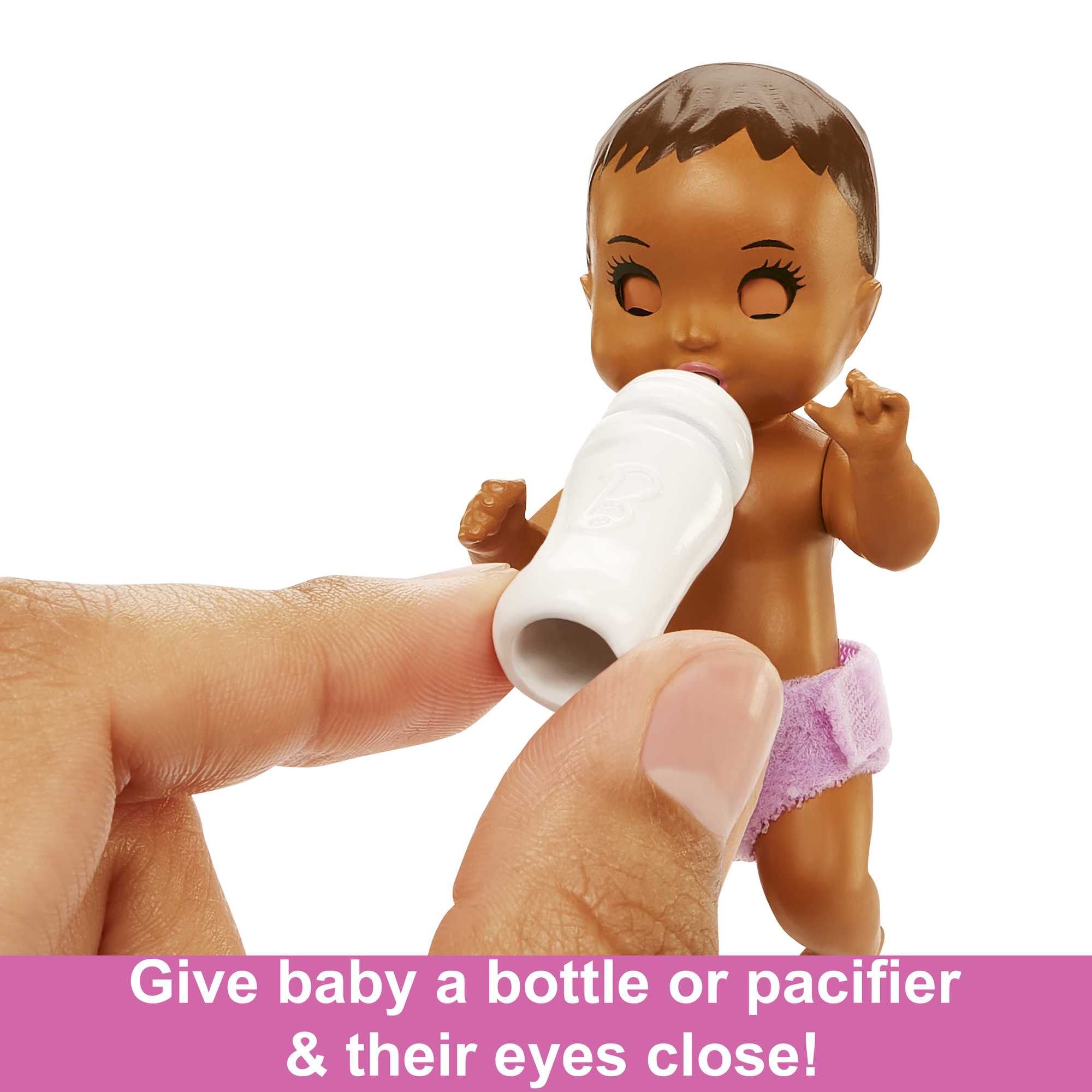 Barbie Skipper Babysitters Playset With Friend Doll, Baby Doll With Sleepy Eyes, Crib And Accessories - Image 2