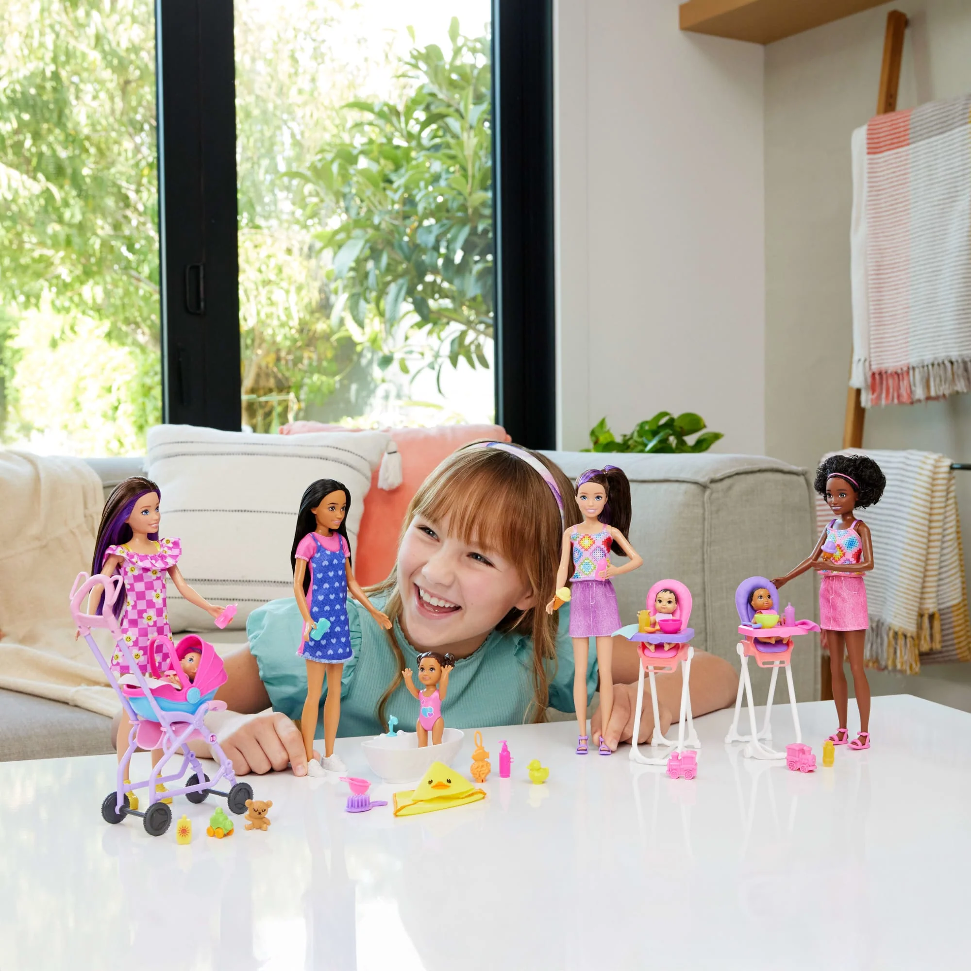Barbie Skipper Babysitters Inc. Playset With Skipper Doll, Toddler Doll, High Chair & 8 Accessories - Image 2