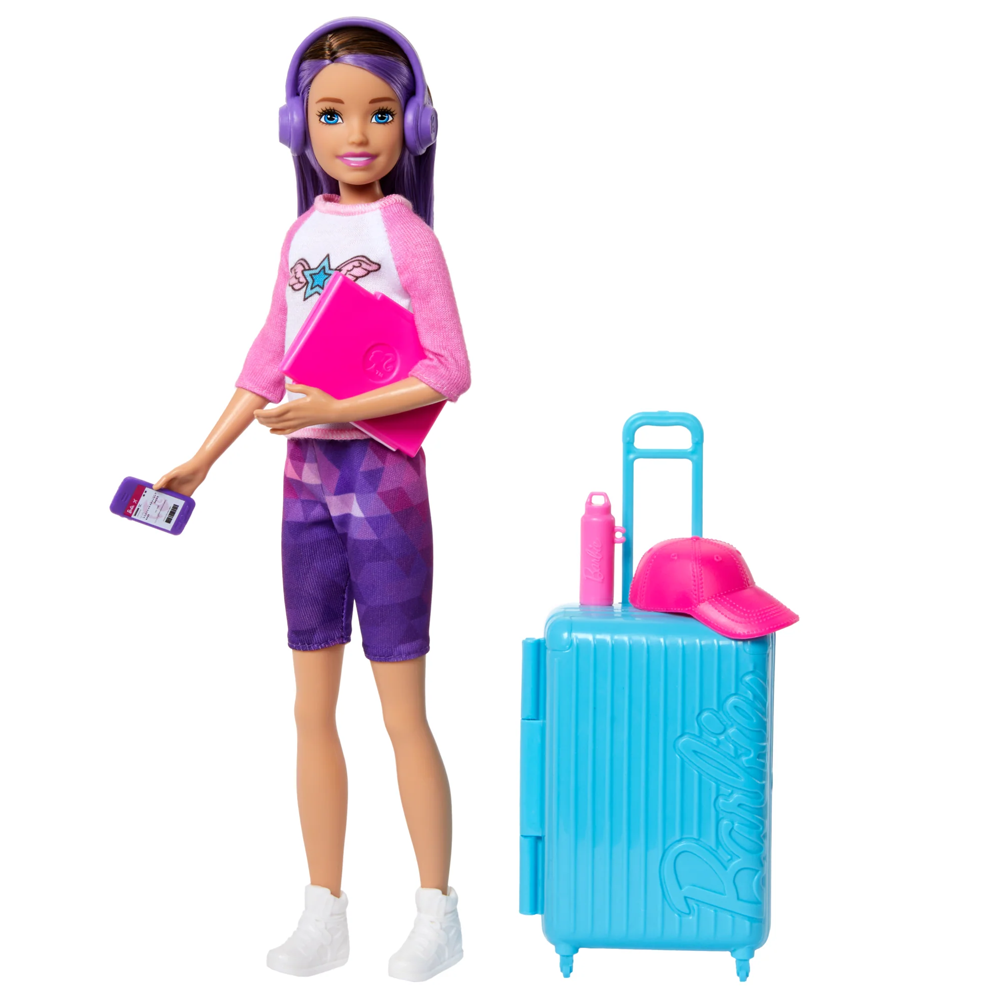 Barbie Skipper Doll & 10 Accessories, Travel Set With Luggage, Sticker Sheet & More - Image 3