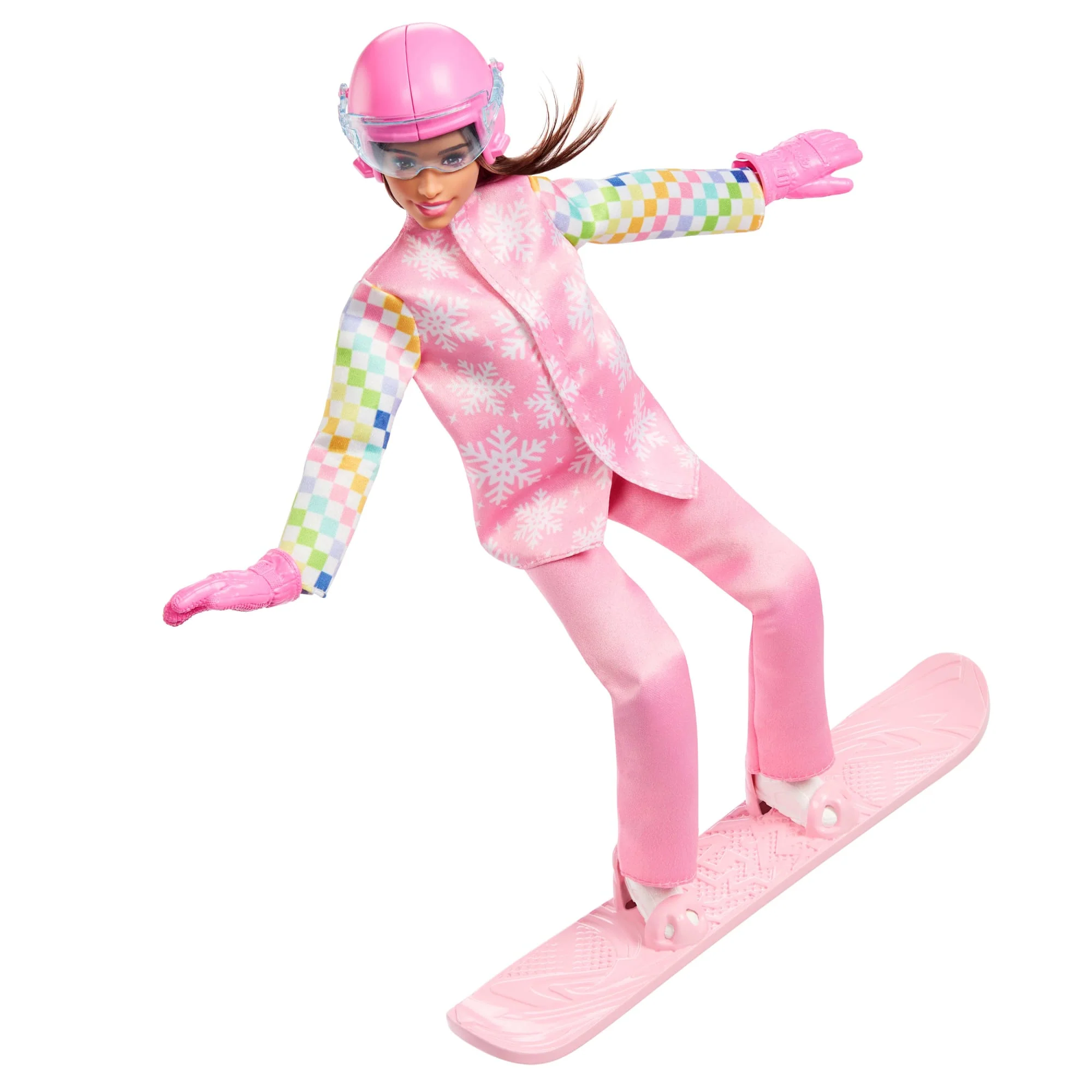 Barbie Careers Snowboarder Doll in Pink Jacket With 10+ Accessories including Color-Change Snowboard - Image 5