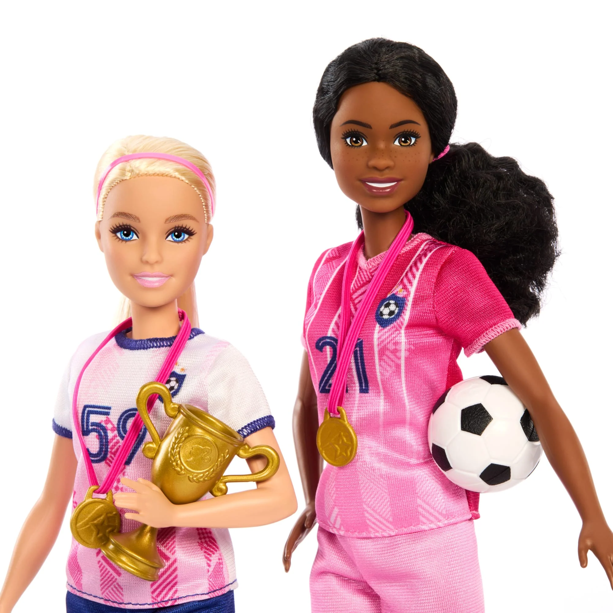 Barbie Soccer Playset With 2 Dolls & 15 Accessories Including 2 Nets, 2 Soccer Balls & More - Image 3