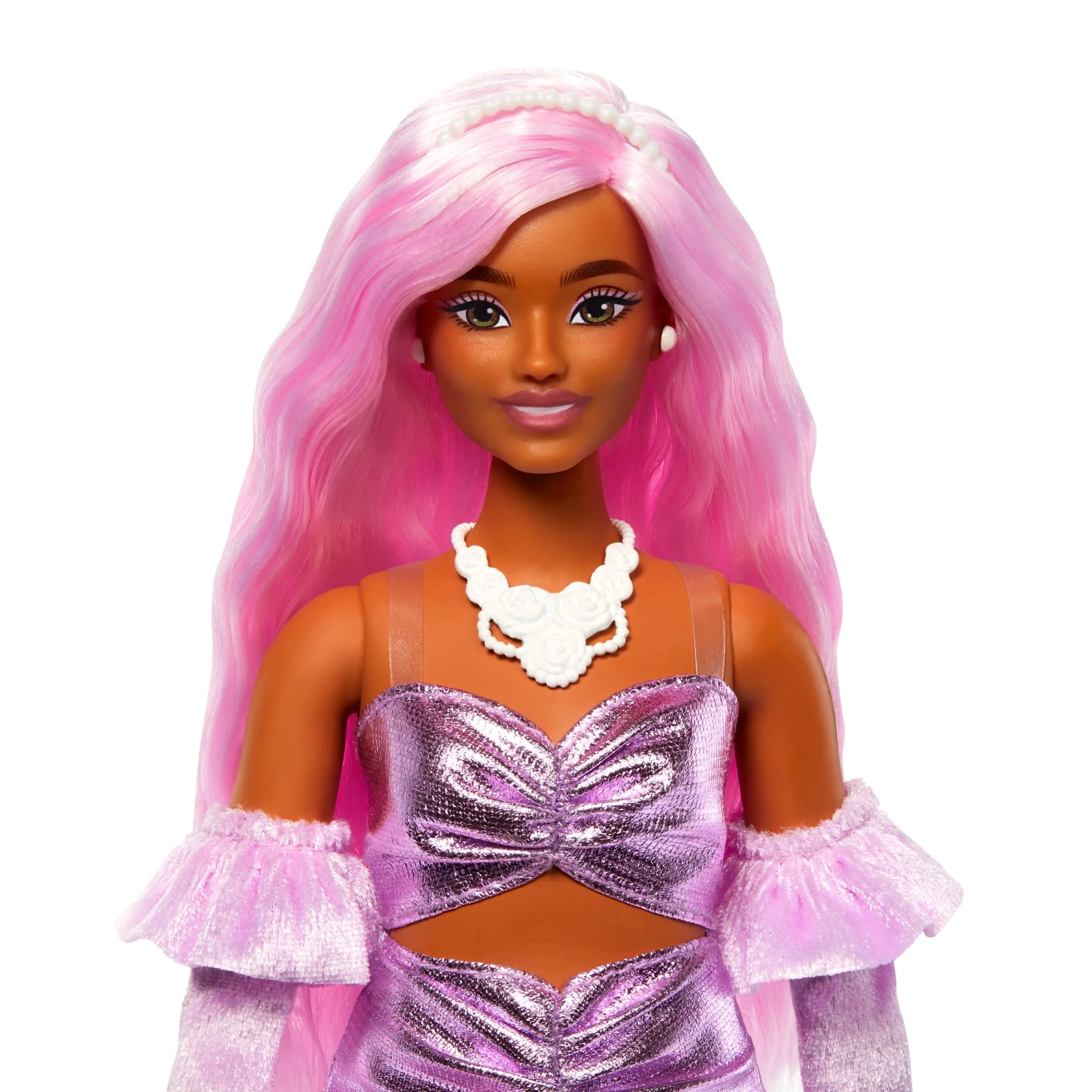 Barbie  Style de Luxe  Poupée 1, Robe Barbiecore, Cheveux Roses - Image 4
