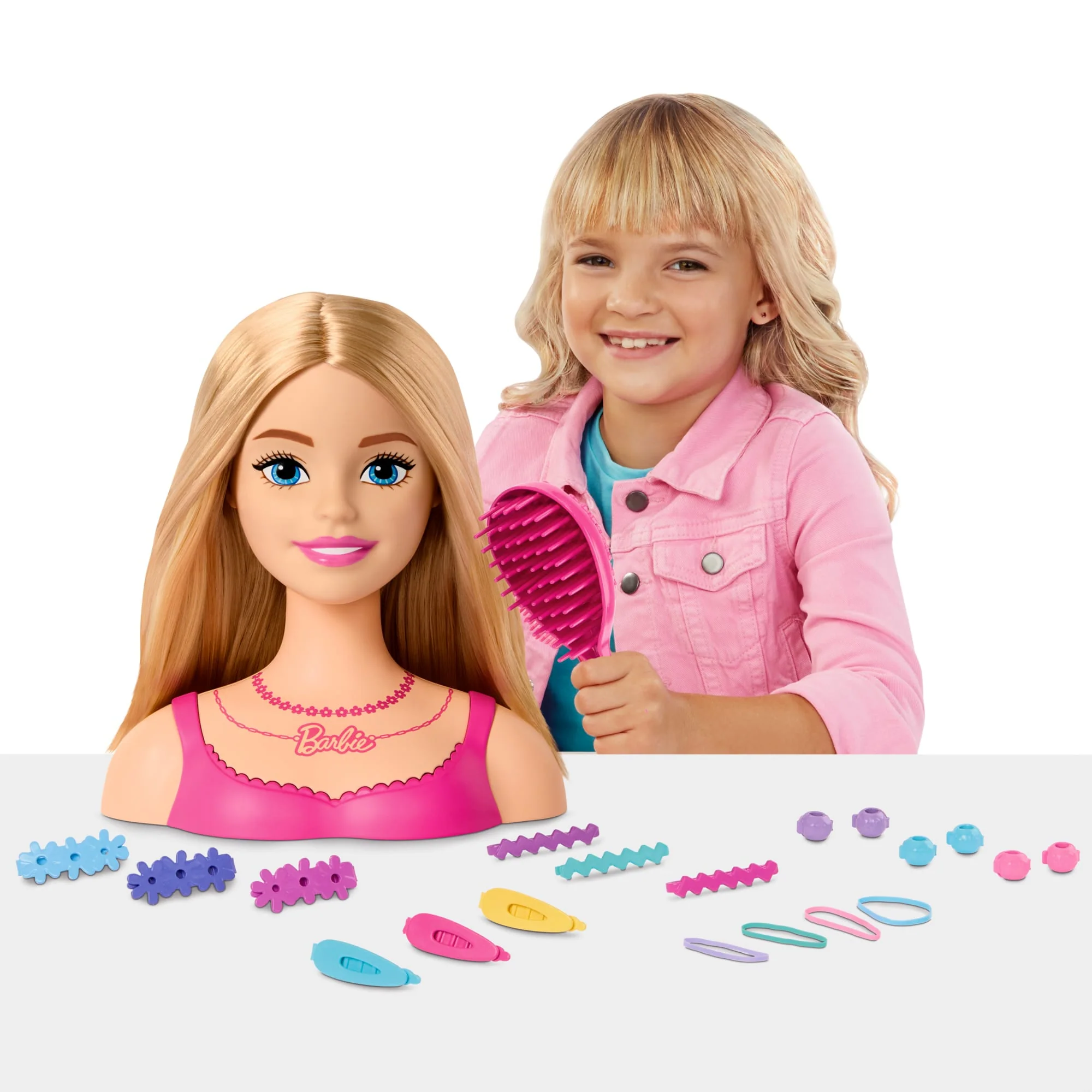 Barbie Doll Styling Head, Blond Hair With 20 Colorful Accessories - Image 2