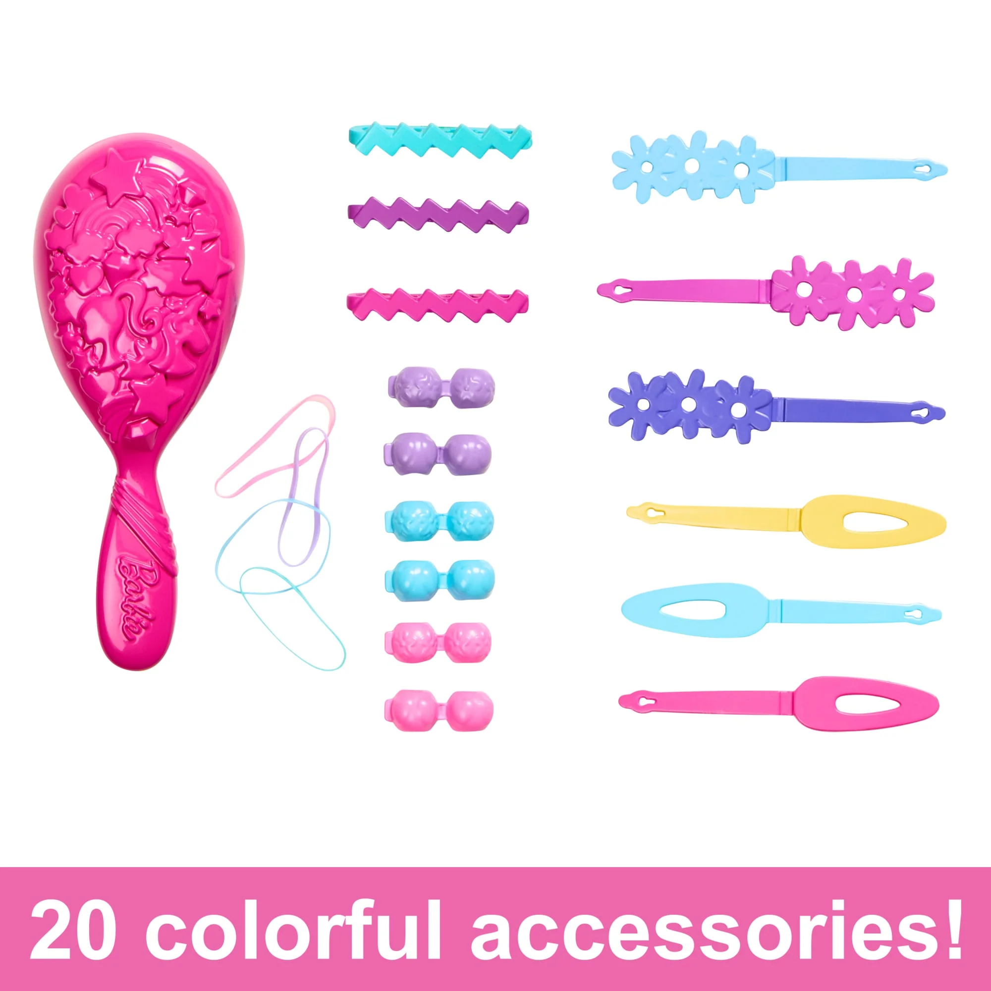Barbie Doll Styling Head, Blond Hair With 20 Colorful Accessories - Image 3