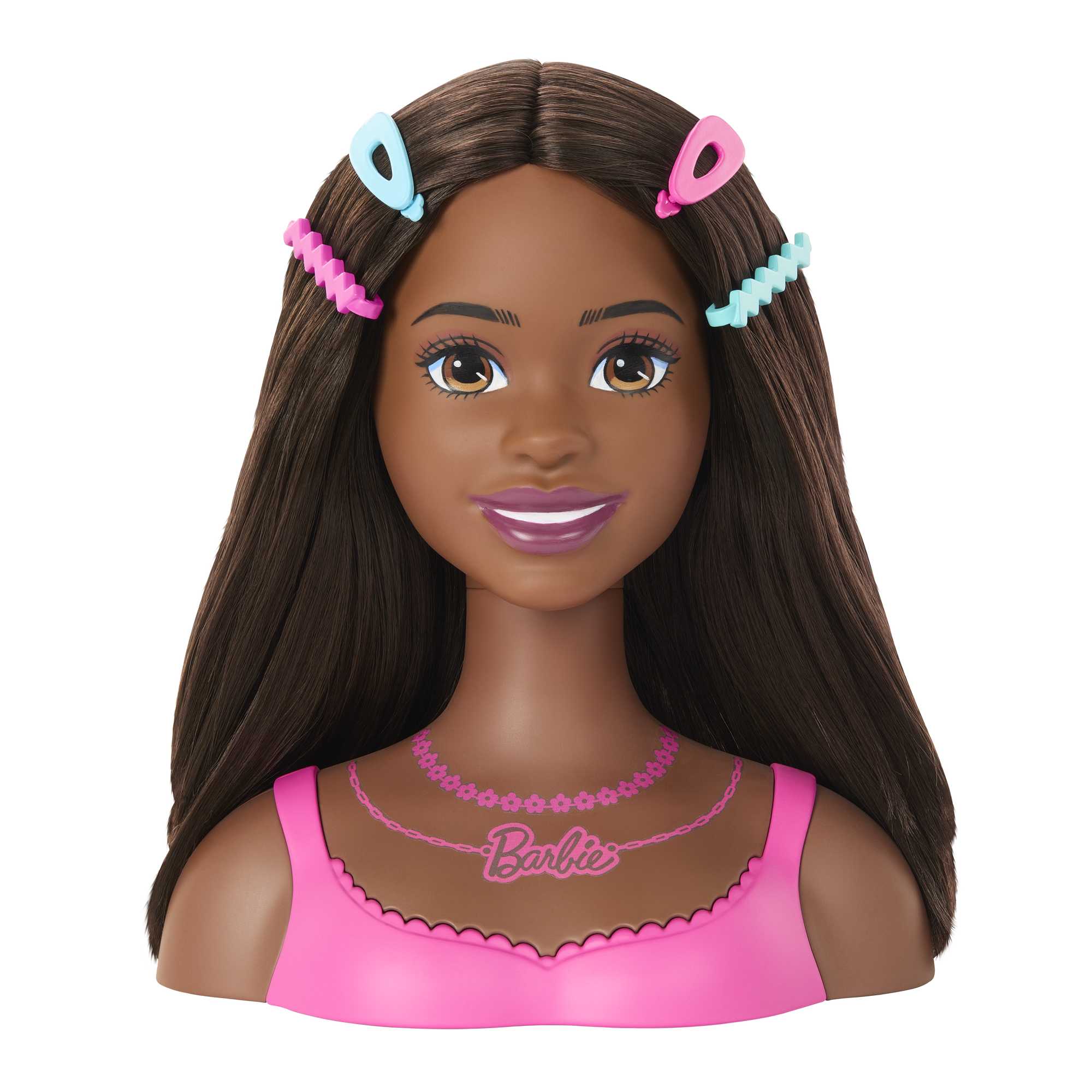 Barbie Doll Styling Head, Brown Hair With 20 Colorful Accessories - Image 6