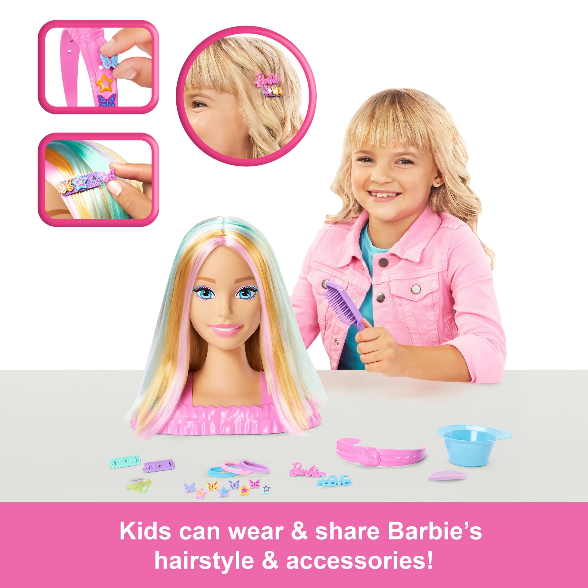 Barbie Doll Styling Head, Blonde Hair With 20+ Hair Styling Accessories - Image 2