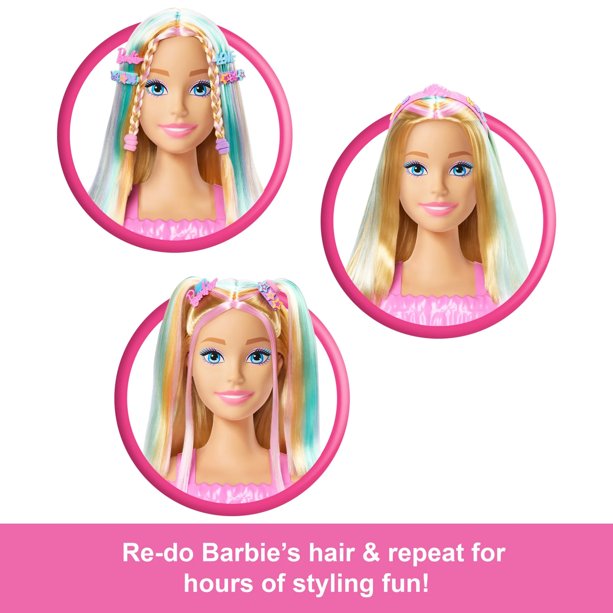 Barbie Doll Styling Head, Blonde Hair With 20+ Hair Styling Accessories - Image 4