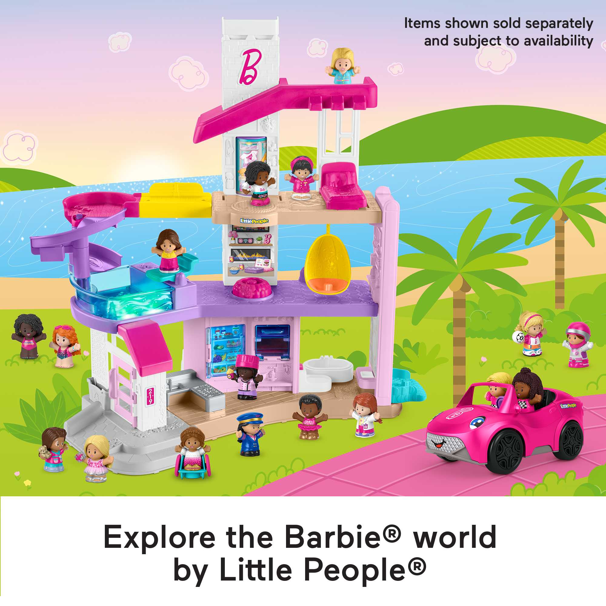 Fisher-Price Little People Barbie Swimming Figure Pack, 2 Characters For Toddlers - Image 2