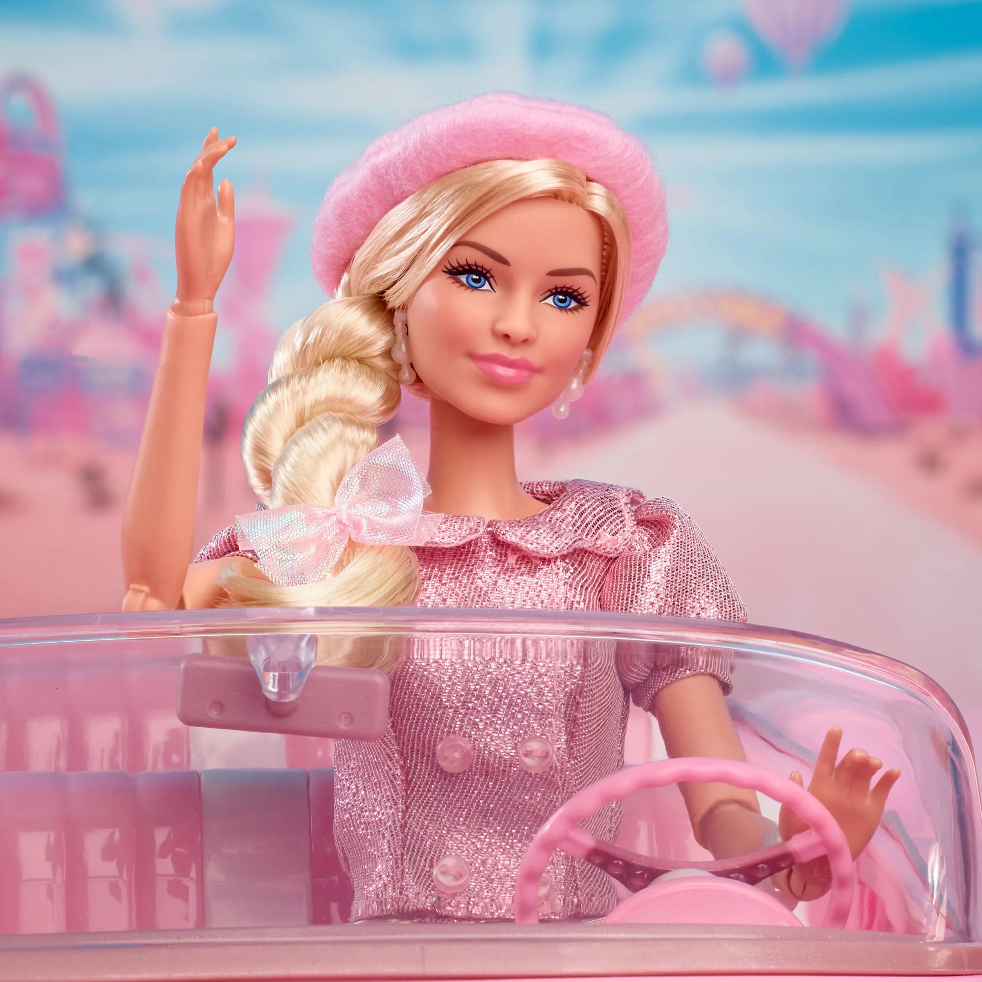 Barbie The Movie Doll, Margot Robbie As Barbie, Collectible Doll Wearing Pink Blouse & Skirt Set - Image 3