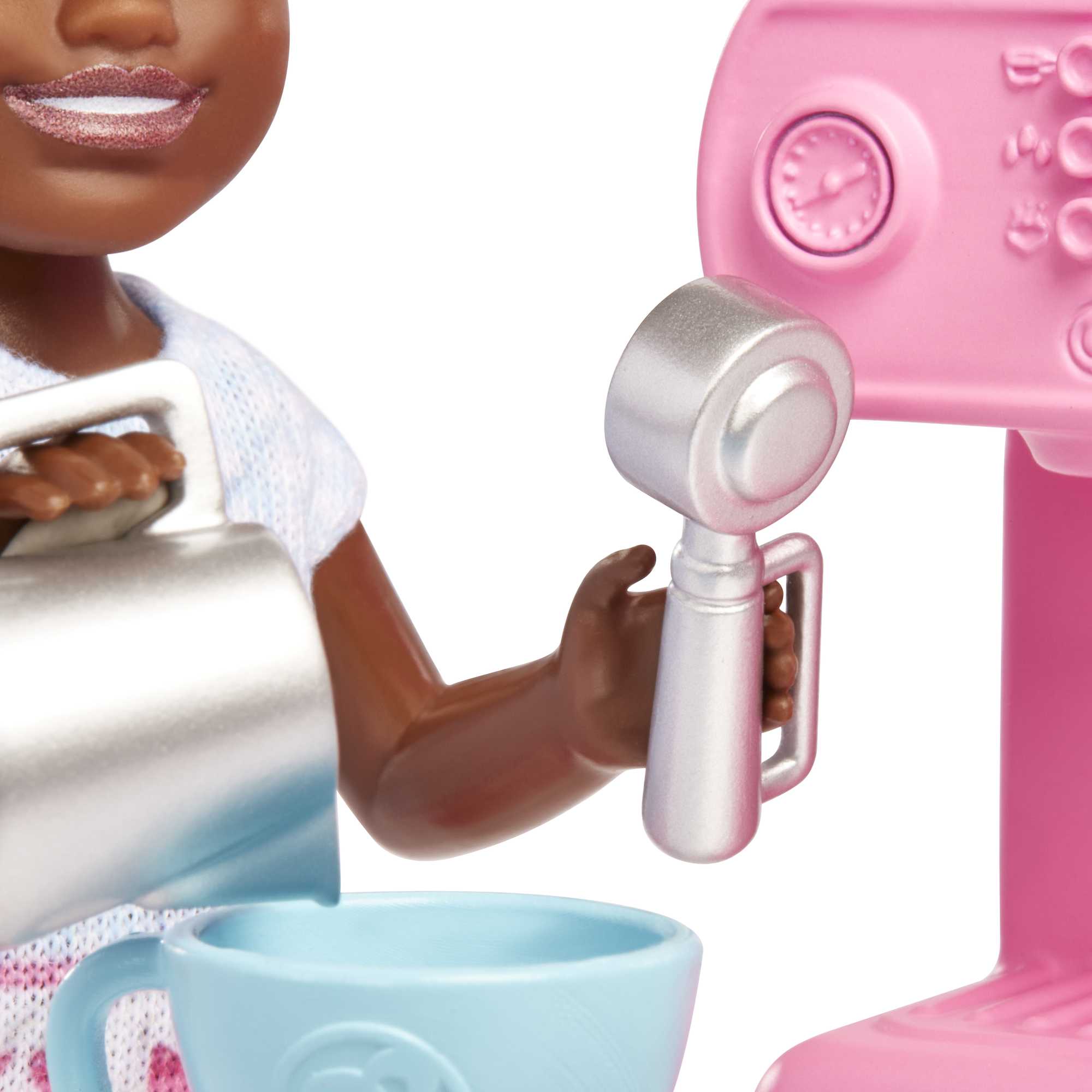 Barbie Toys, Chelsea Doll And Accessories Barista Set, Can Be Small Doll - Image 5