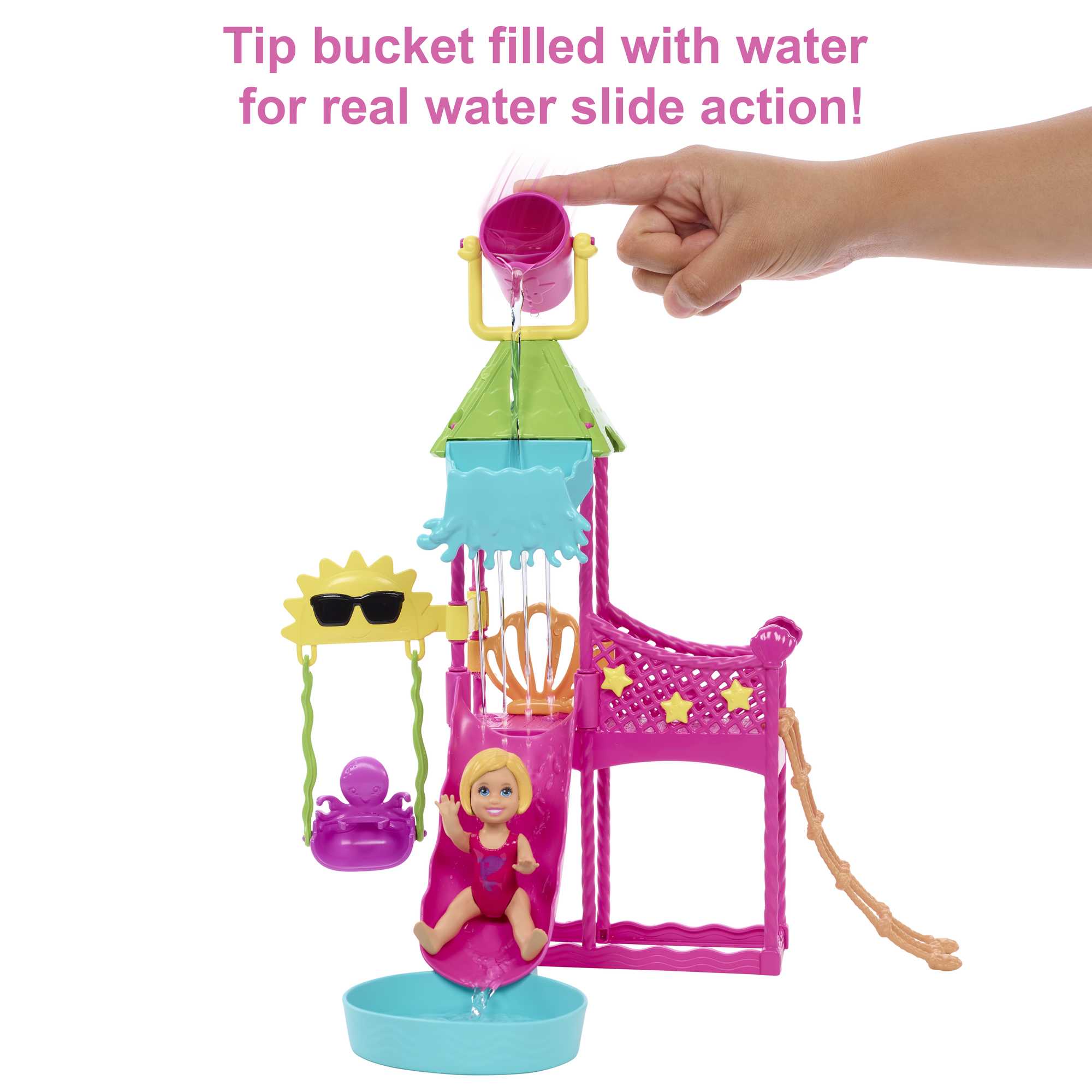 Barbie Toys, Skipper Doll And Waterpark Playset With Working Water Slide And Accessories, First Jobs - Image 2