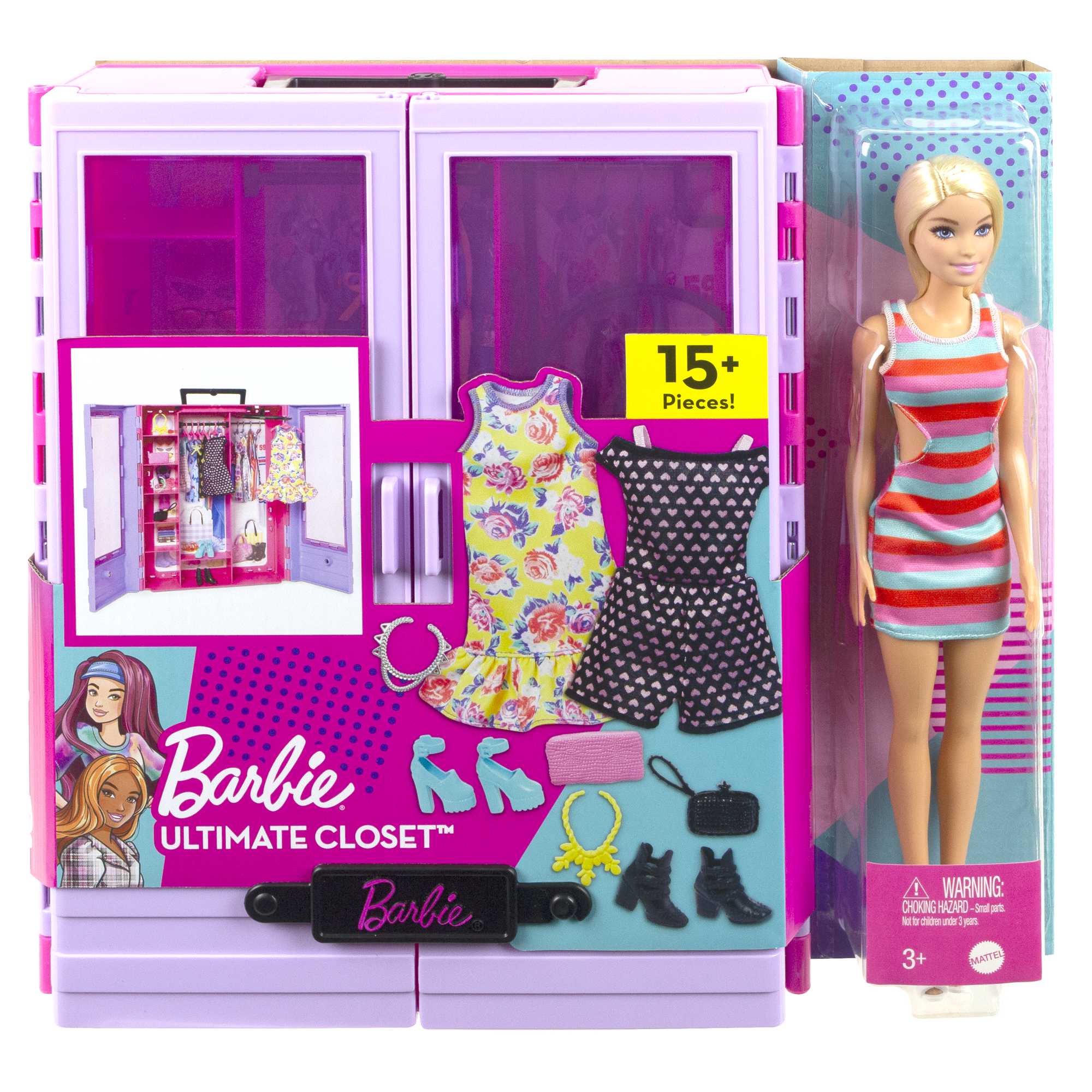 Barbie Ultimate Closet Doll And Playset Portable Fashion Toy With Doll, Clothes And Accessories - Image 6