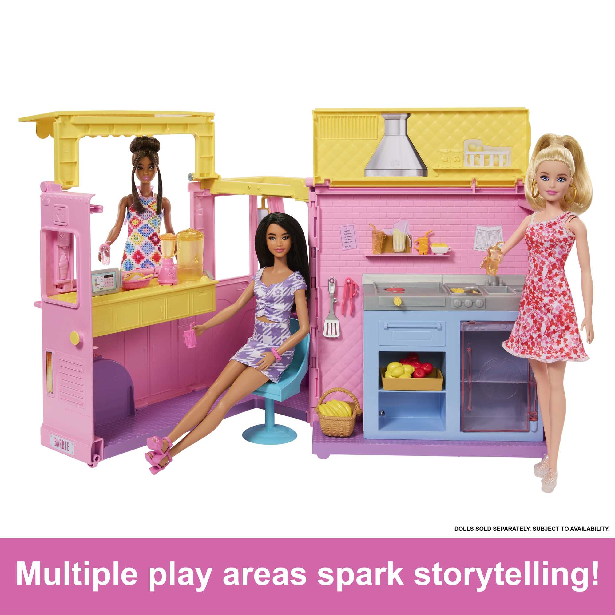 Barbie Sets, Lemonade Truck Playset With 25 Pieces - Image 4