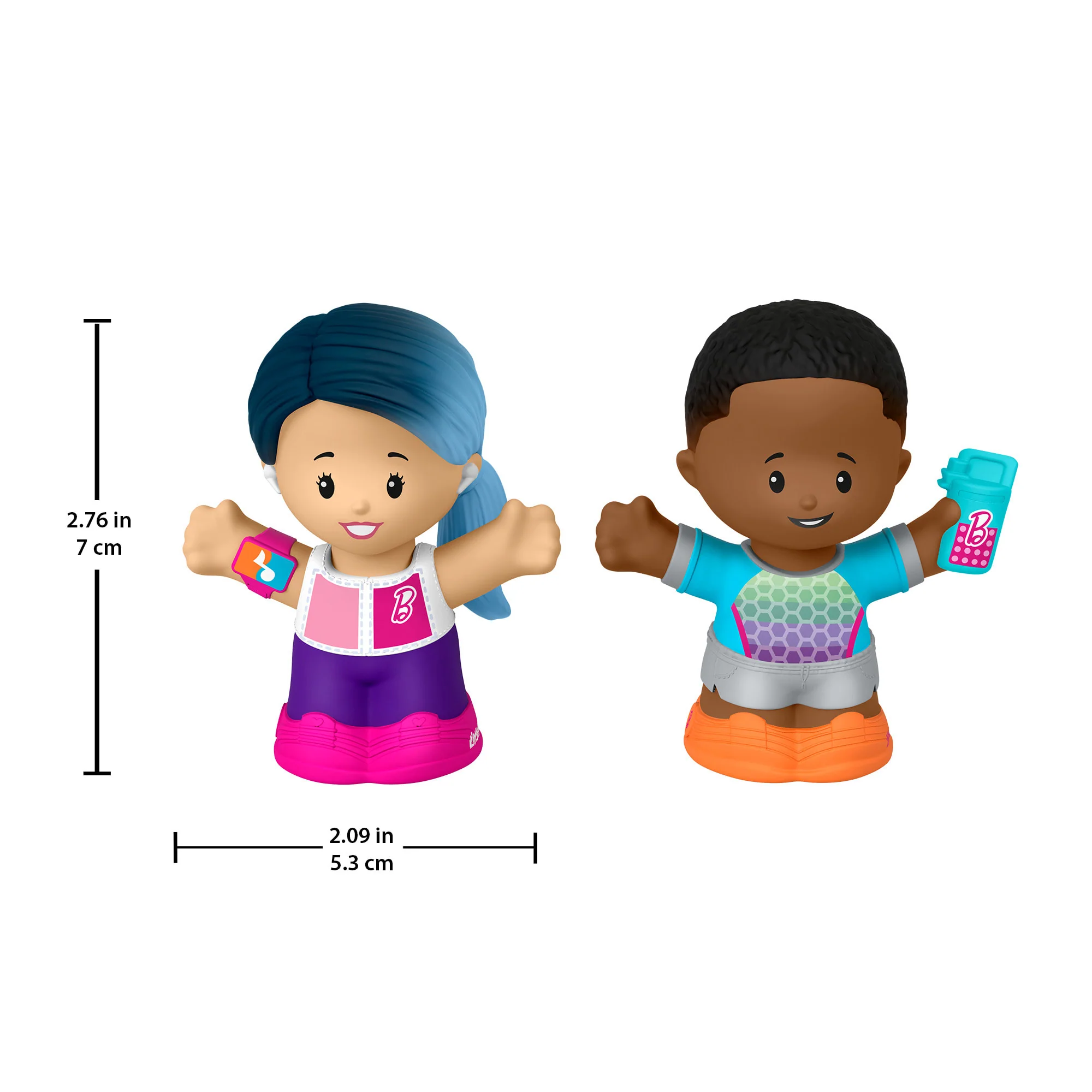Little People Barbie Toy Set, 2 Wellness-Themed Character Figures, Toddler Toy - Image 4
