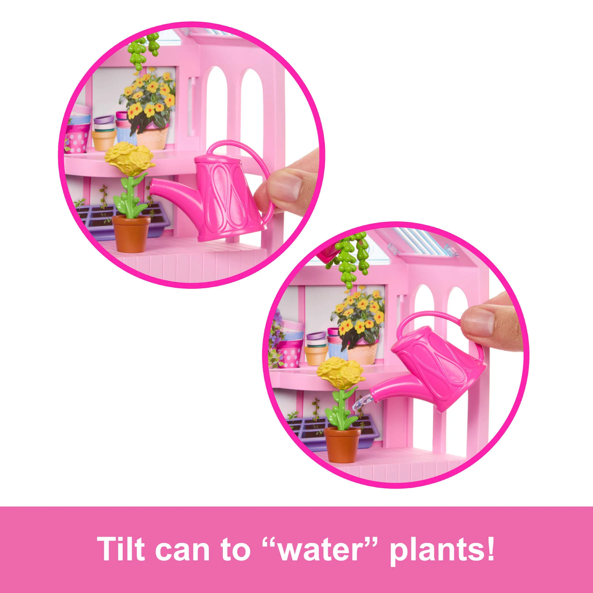 Barbie World Backyard Garden Toy Playset & 17 Accessories, Includes Shelf, Fountain, Flowers & More - Image 4