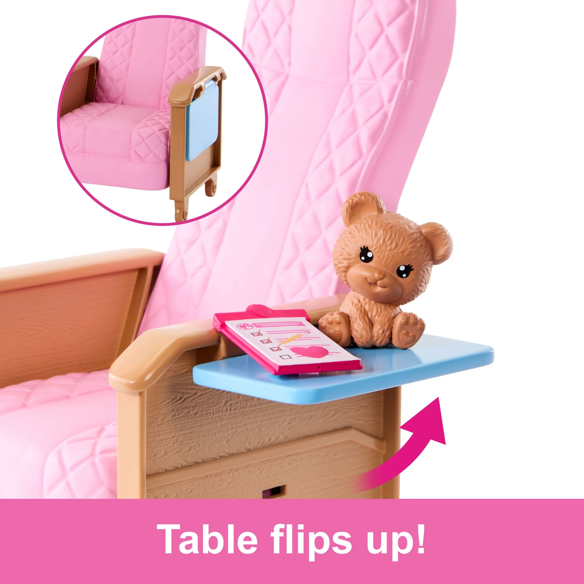 Barbie World Day At The Doctor Toy Playset With Medical Station, Chair & 12 Accessories - Image 4