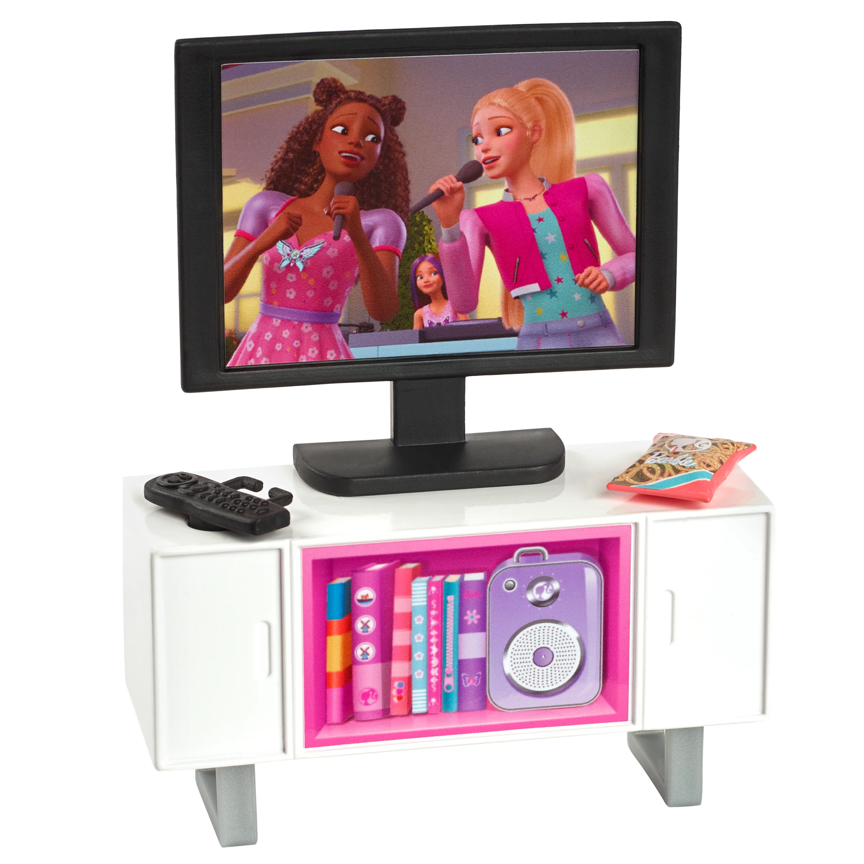 Barbie World Game Room Set With 19 Dollhouse Accessories Including Furniture, Foosball Table & Pets - Image 3