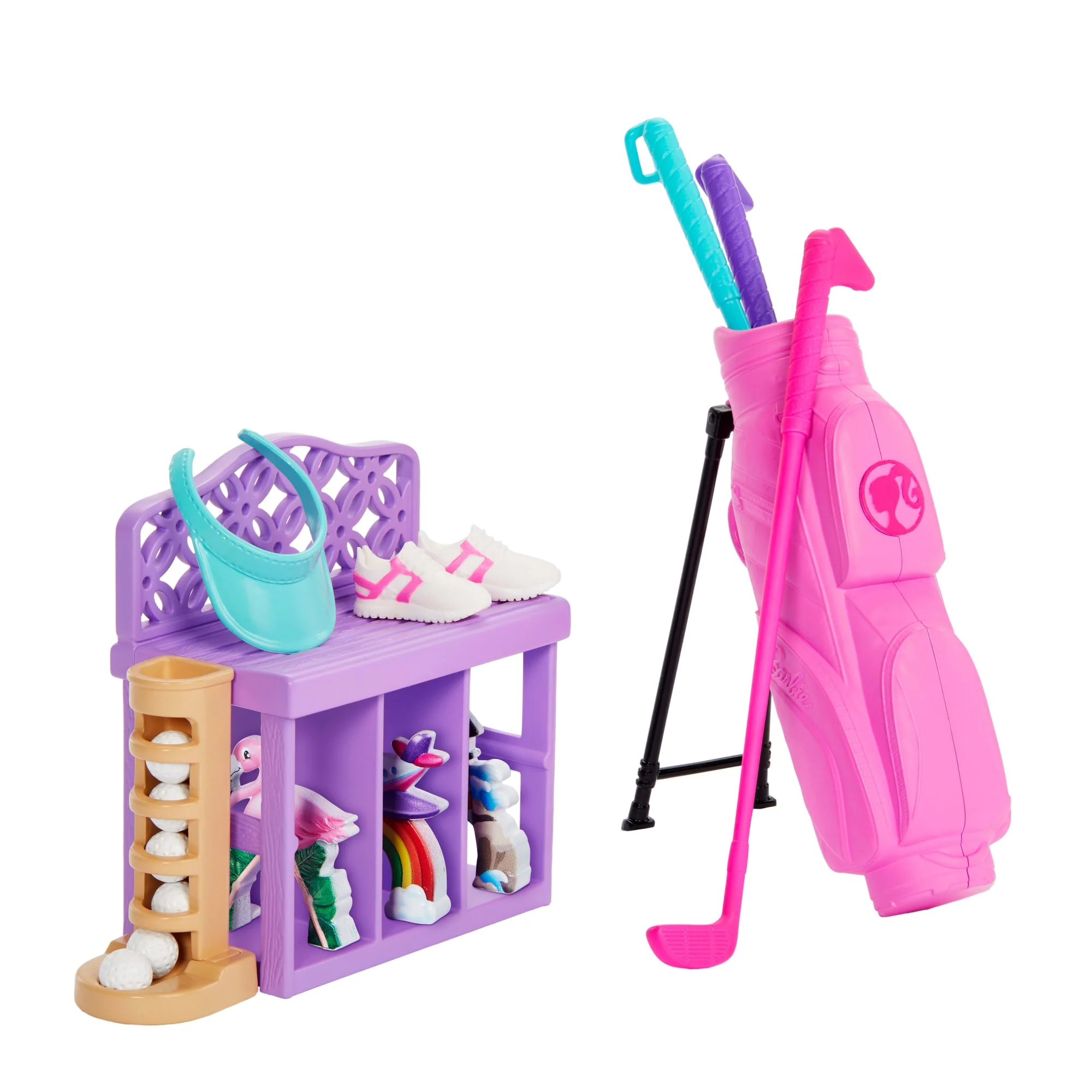 Barbie World Mini Golf Toy Playset With 22 Pieces Including Clubs, Balls, Visor, Shoes, & More - Image 4