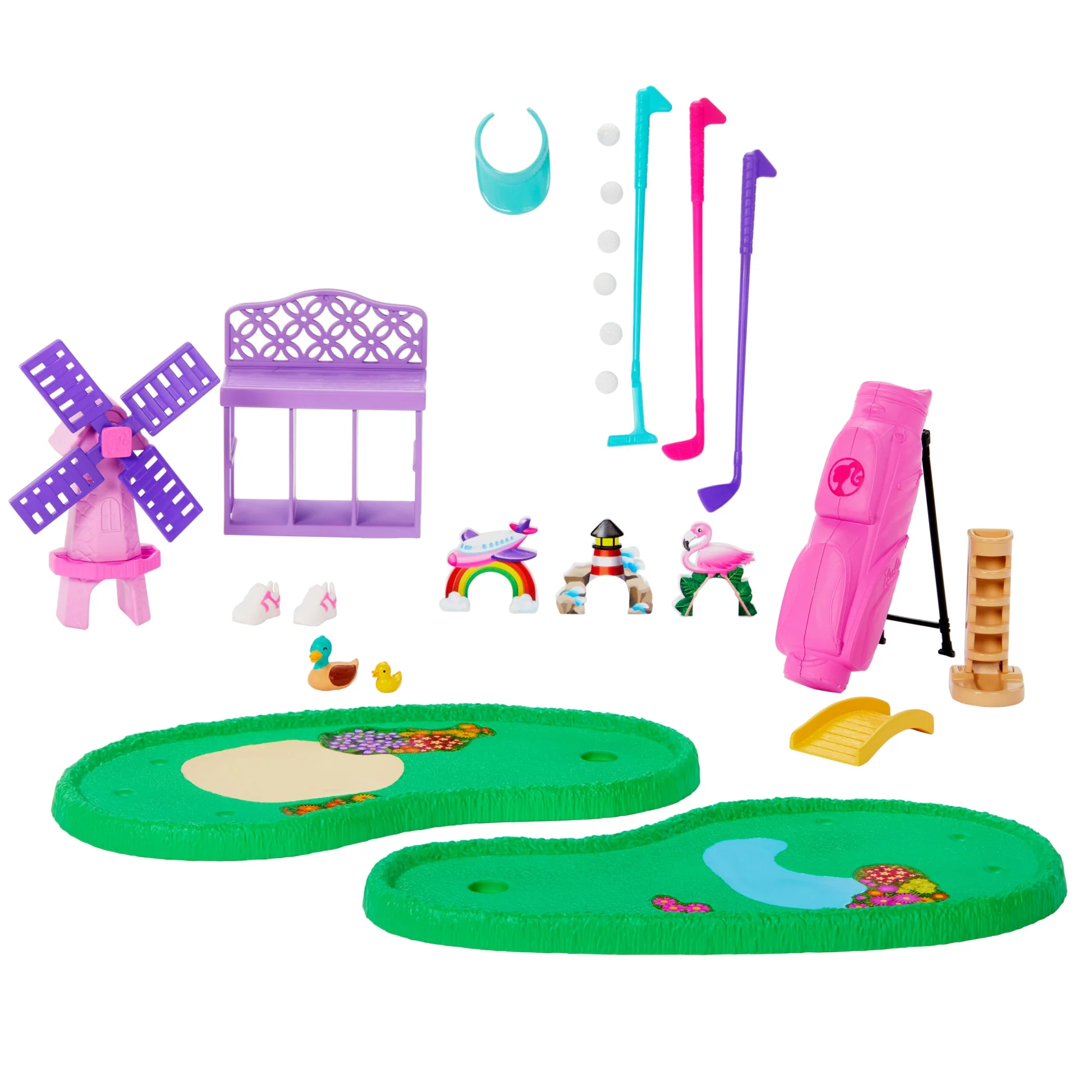 Barbie World Mini Golf Toy Playset With 22 Pieces Including Clubs, Balls, Visor, Shoes, & More - Image 5