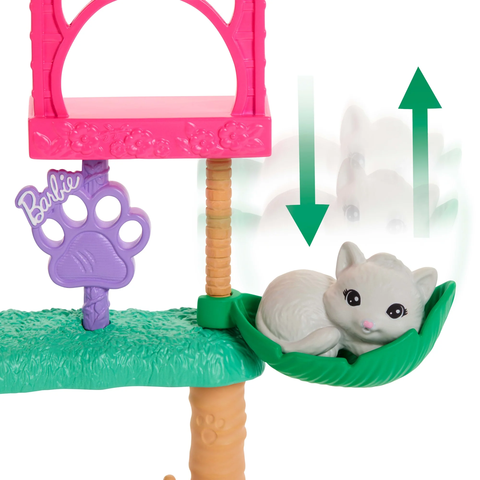 Barbie World Pet Paradise Kitty Playset With 9 Pieces Including 2 Cats, Food Accessories, & Toys - Image 3