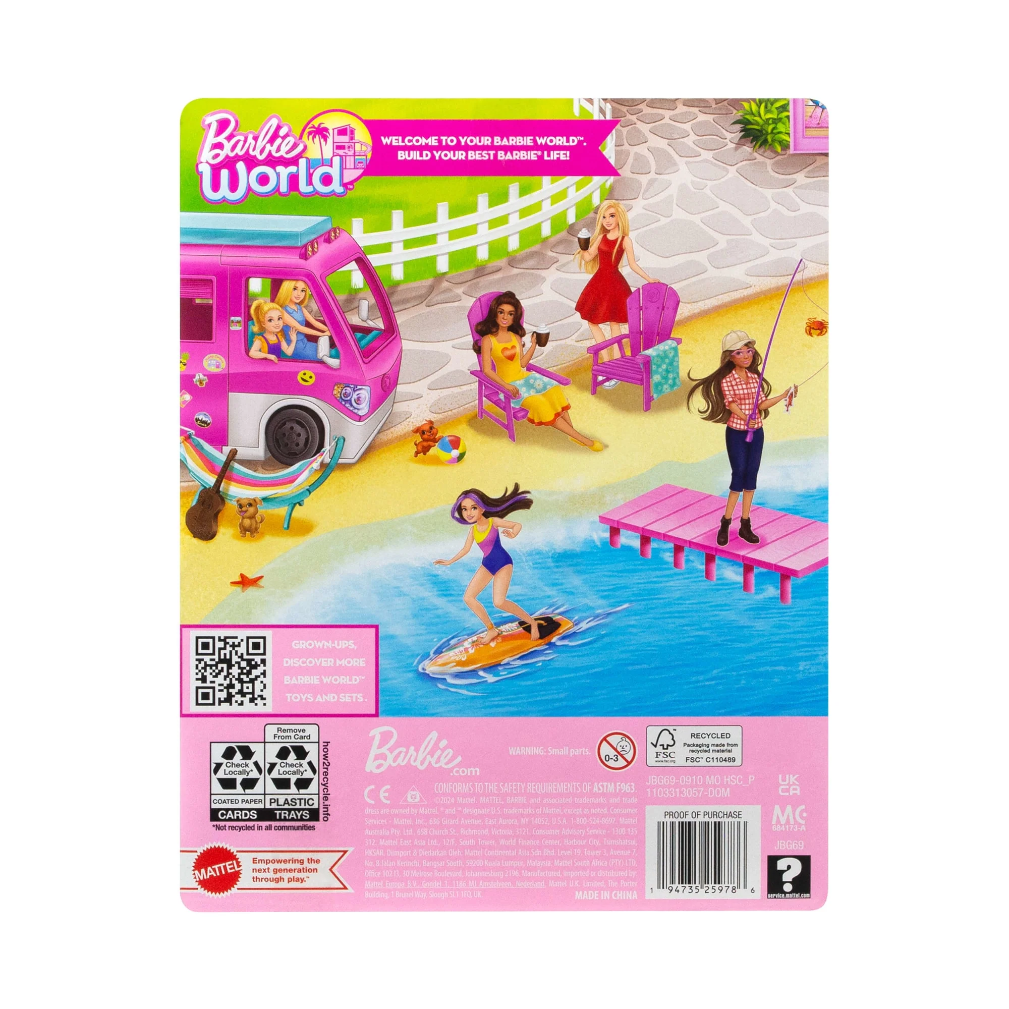 Barbie World Pink Chair Playset With 6 Accessories Including Furniture, Blankets, & Mugs - Image 6
