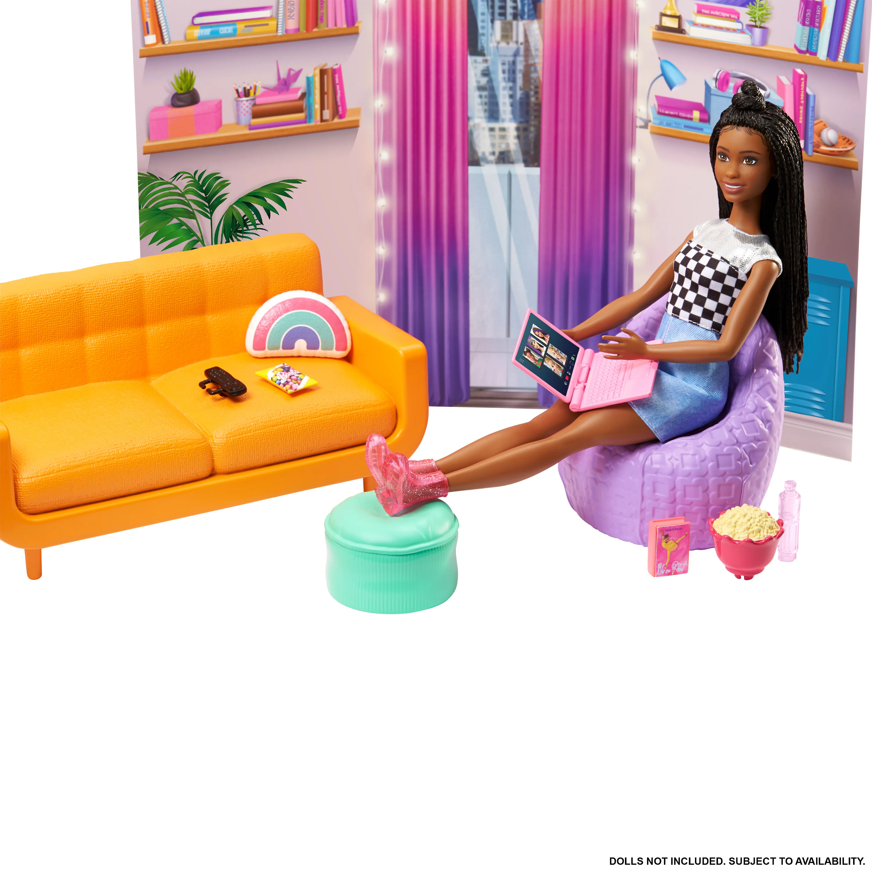 Barbie: Big City, Big Dreams Dorm Room Playset With Furniture & Accessories, 3 To 7 Years - Image 3