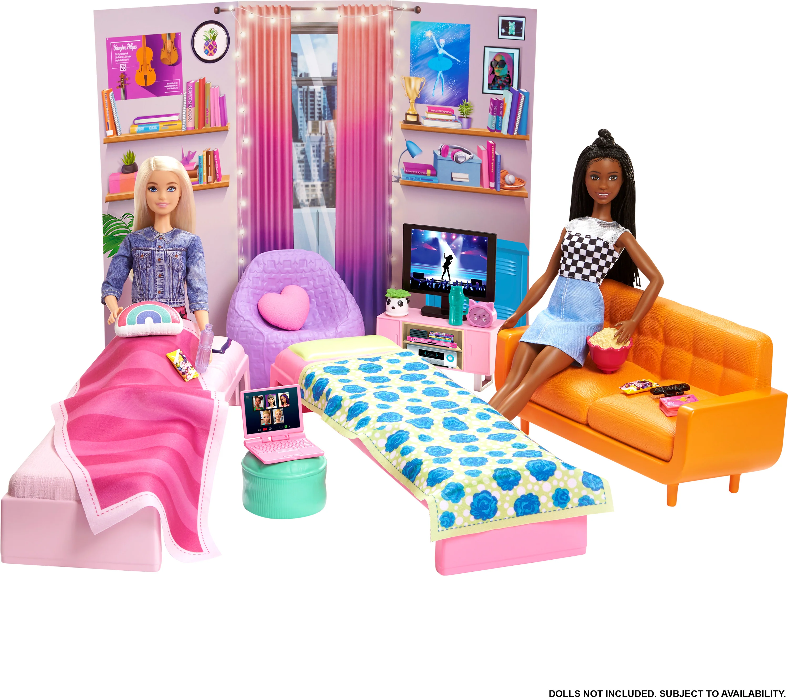 Barbie: Big City, Big Dreams Dorm Room Playset With Furniture & Accessories, 3 To 7 Years - Image 5