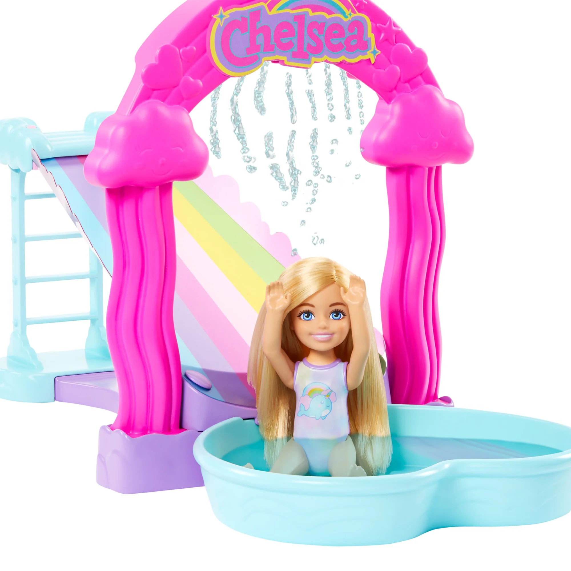 Barbie  Chelsea  Coffret de Jeu  Glissade D’Eau Arc-en-Ciel - Image 5