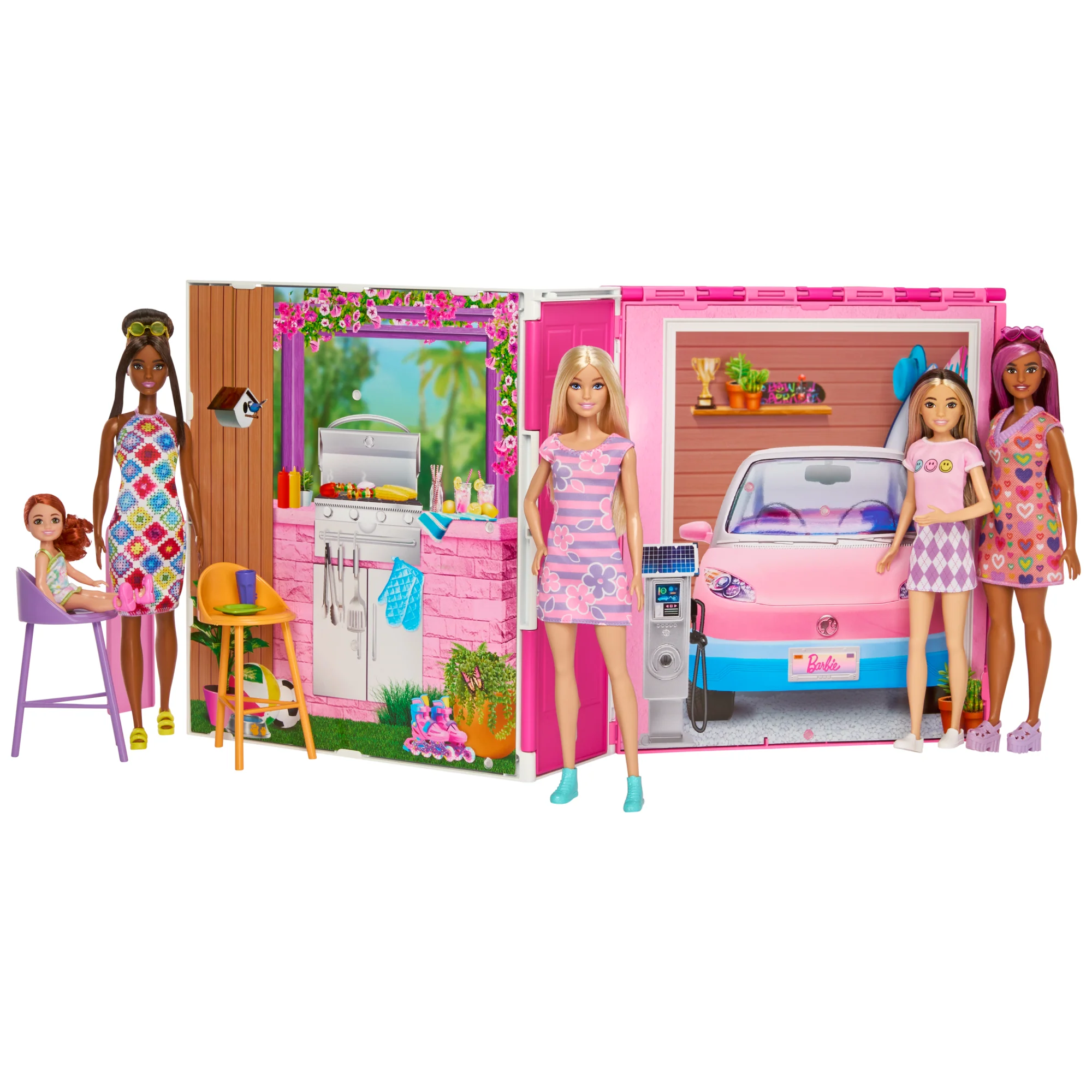 Barbie  Maison Portative et Poupée, 4Pièces, 11Accessoires - Image 3