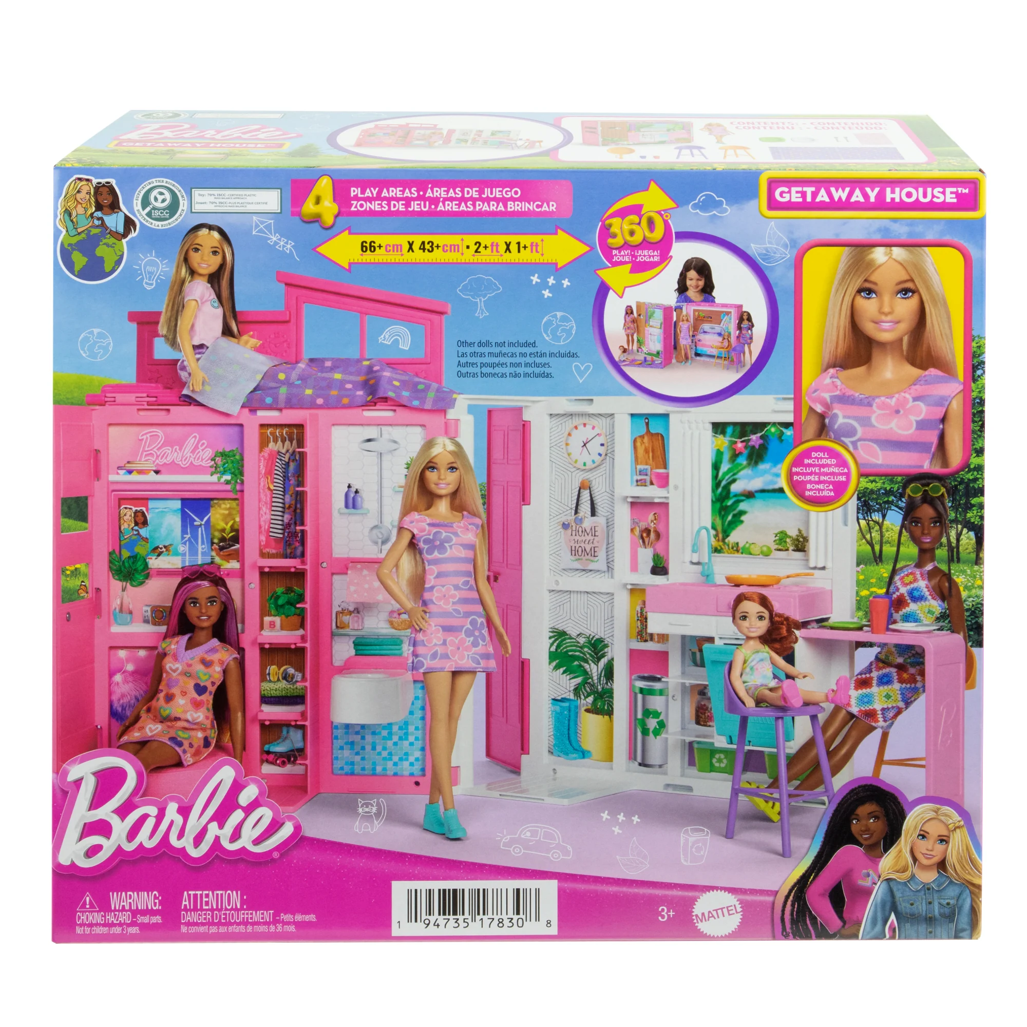 Barbie  Maison Portative et Poupée, 4Pièces, 11Accessoires - Image 6