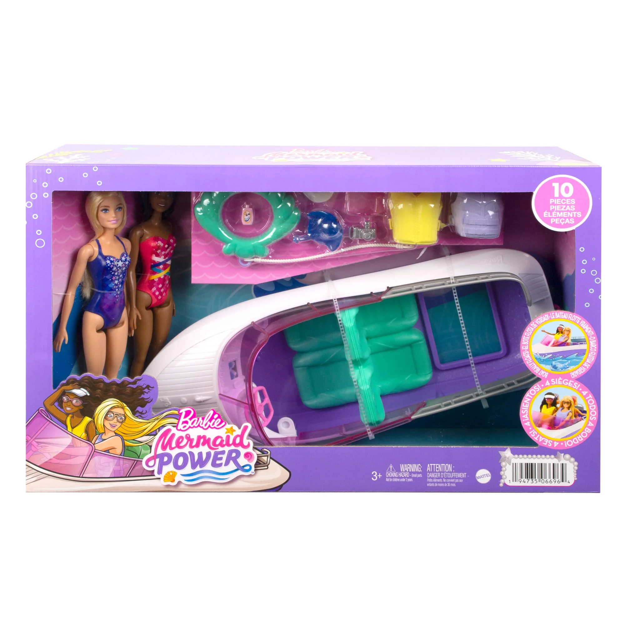 Barbie  Mermaid Power ™  Coffret de Jeu Avec Poupées et Bateau - Image 6