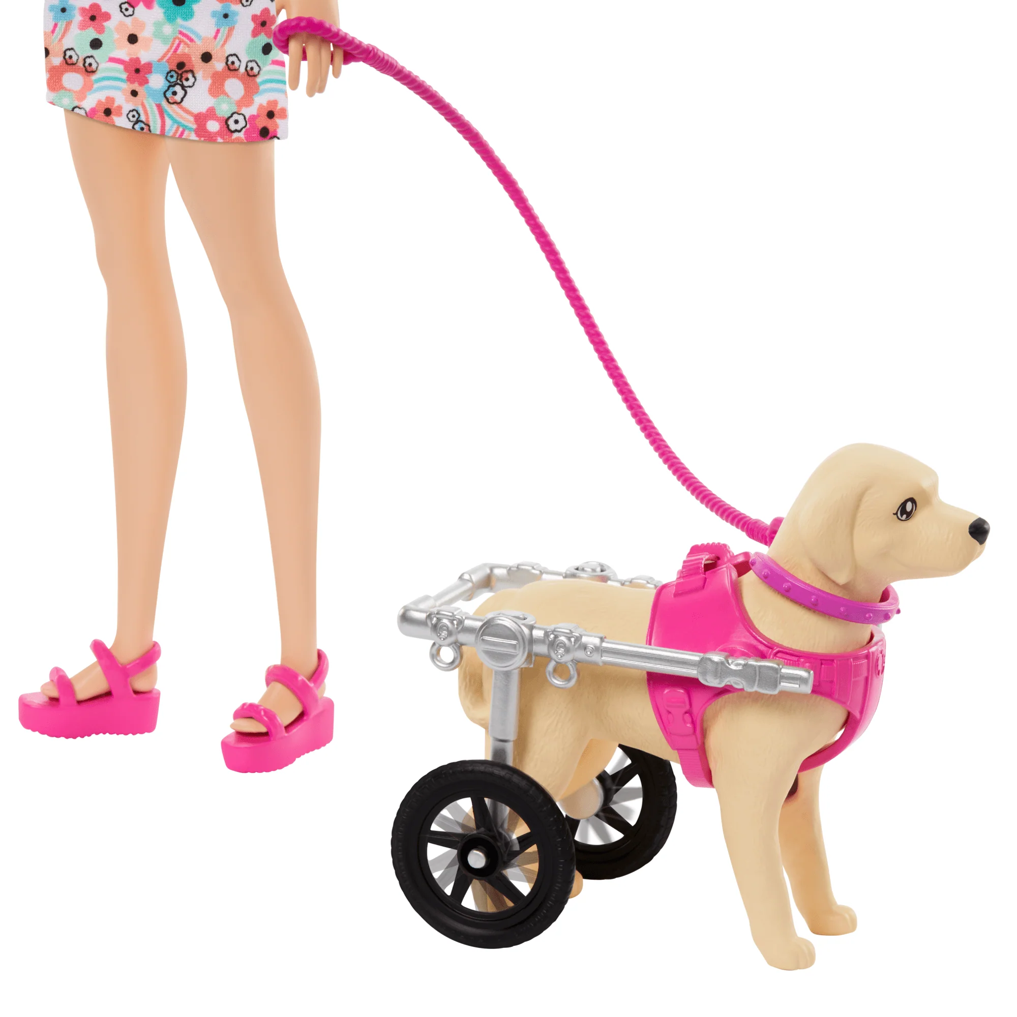 Barbie  Poupée, Chiot et Chien Dans Un Fauteuil Roulant, Accessoire - Image 2