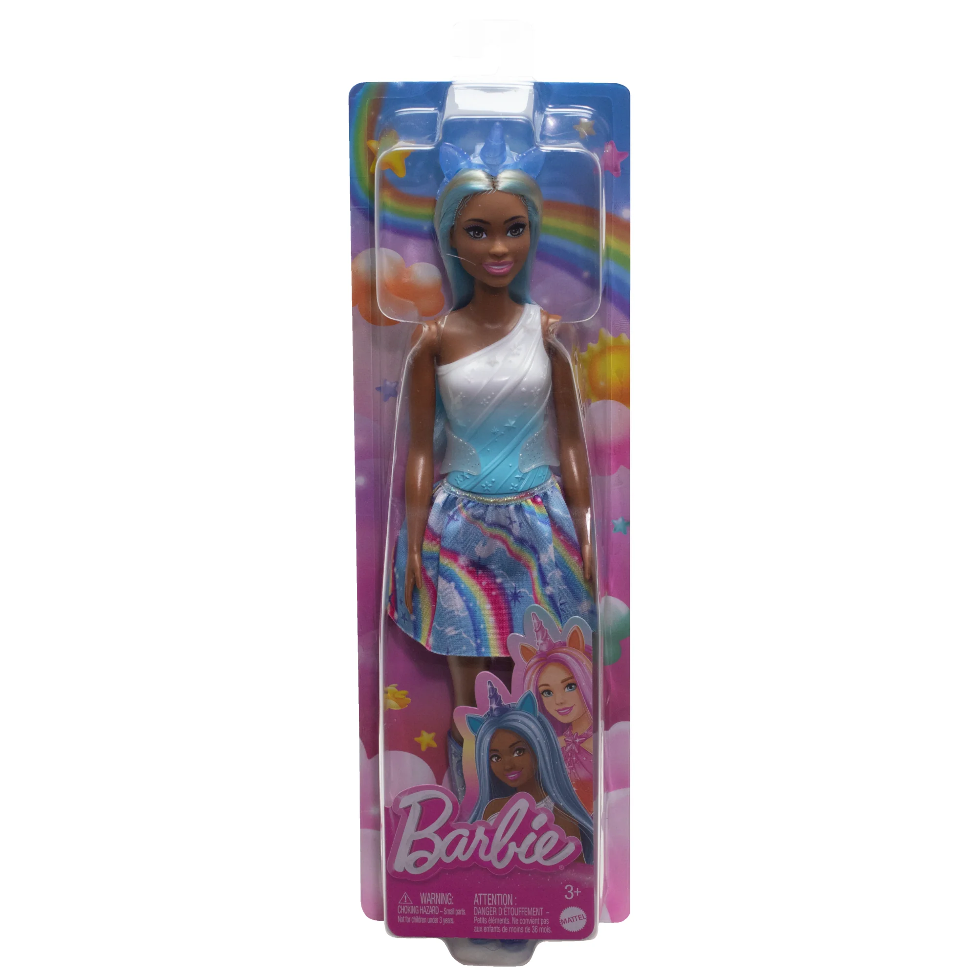 Barbie  Poupée Licorne, Cheveux Bleus, Tenue Ombrée et Accessoires - Image 6