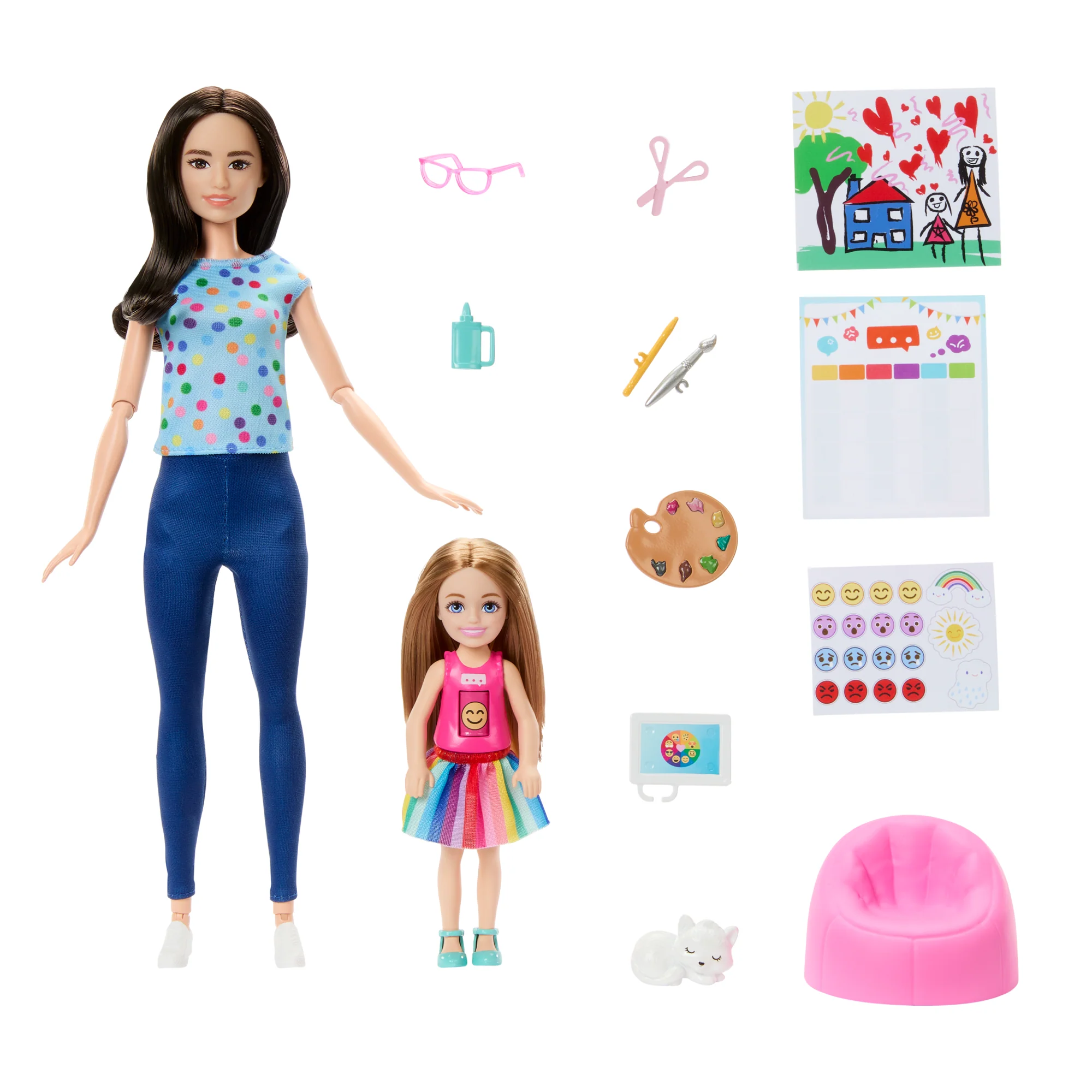 Barbie  Coffret de Jeu  Art-Thérapie, 2Poupées, Animal, Accessoires - Image 3