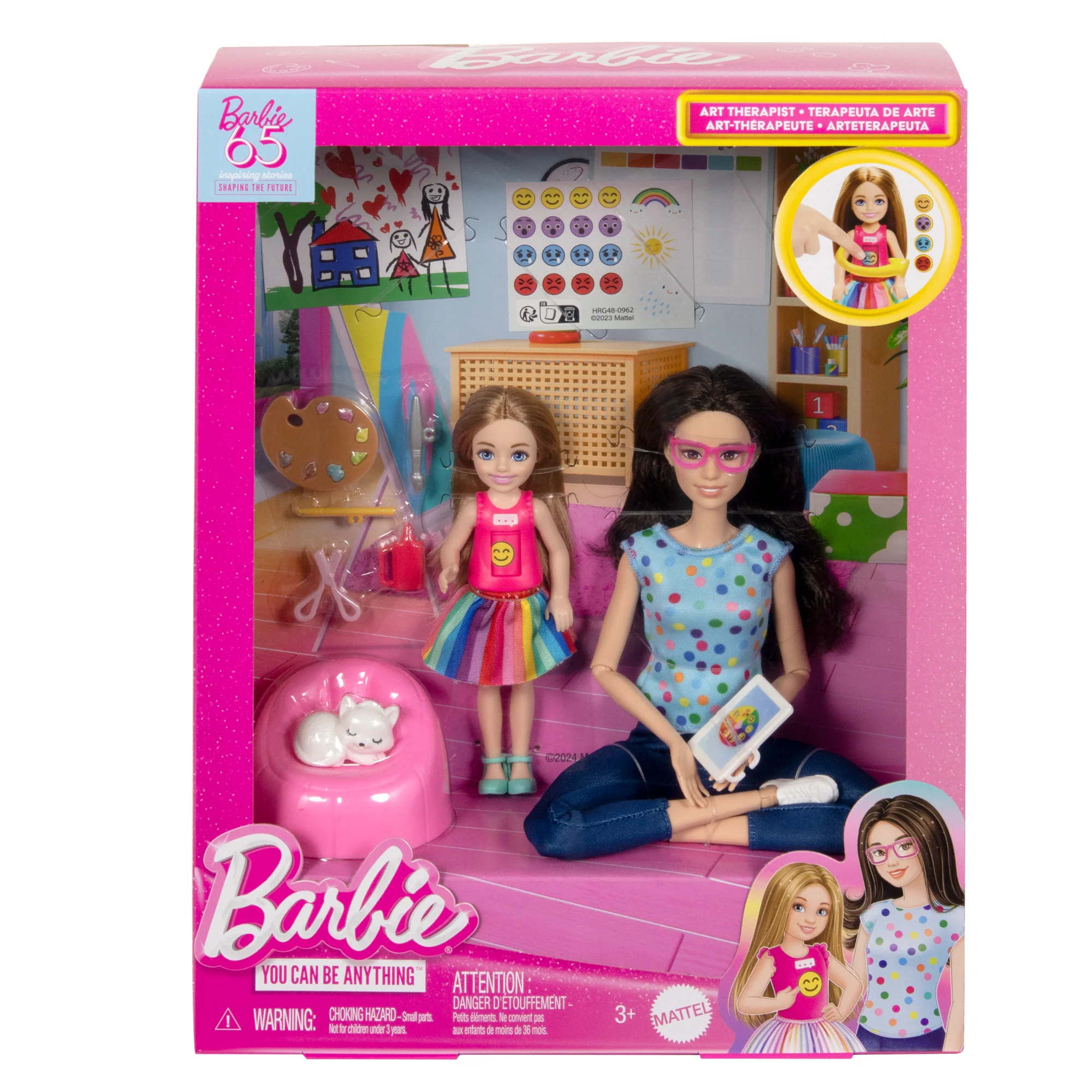 Barbie  Coffret de Jeu  Art-Thérapie, 2Poupées, Animal, Accessoires - Image 6