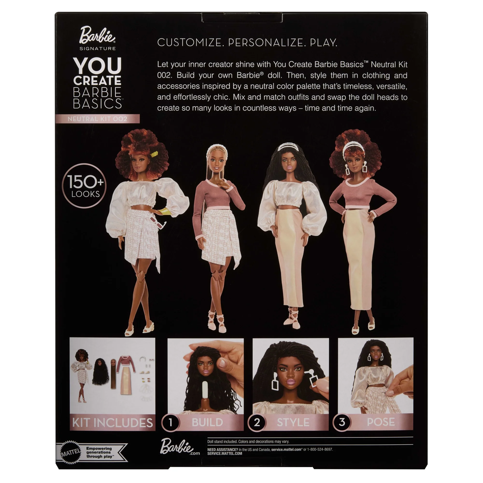 Barbie You Create Barbie Basics Neutral Kit 002, Customizable Fashion Doll & Universal-Fit Clothing - Image 6