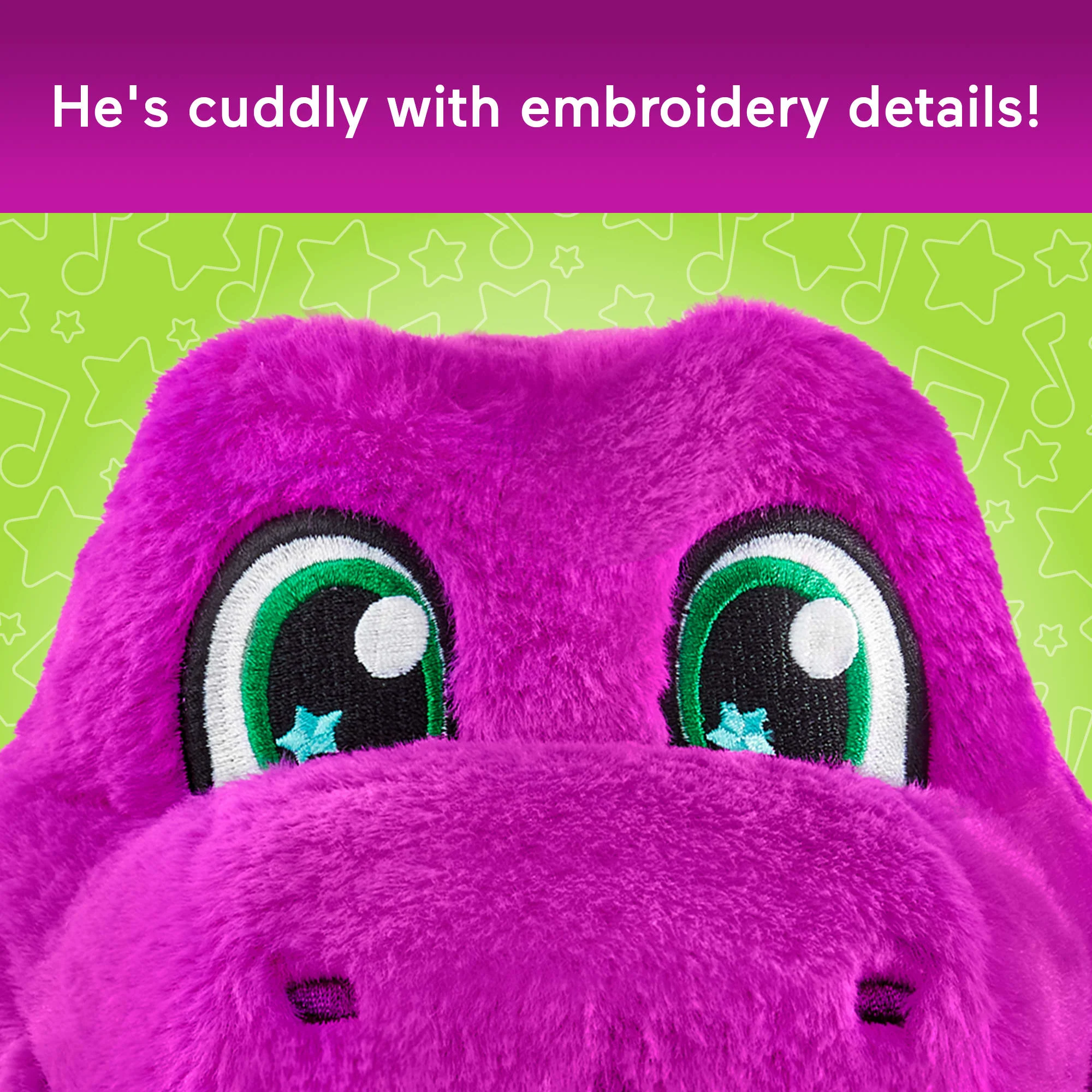Fisher-Price Barney's World Sing Along Barney Plush, 10.5-inch Figure, Songs, Sounds & Soft Texture - Image 5