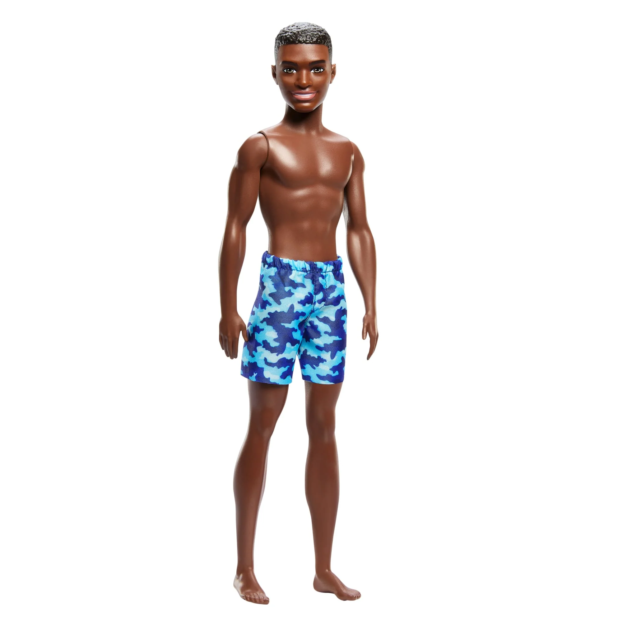 Beach Ken Doll With Dark Brown Hair Wearing Blue Swimsuit - Image 4