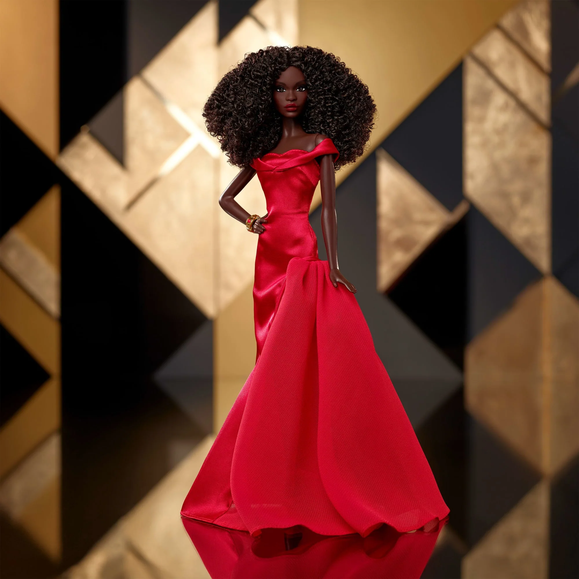 Barbie Signature Collectible Doll in Red Gown, 45Th Anniversary Black Barbie By Kitty Black Perkins - Image 2