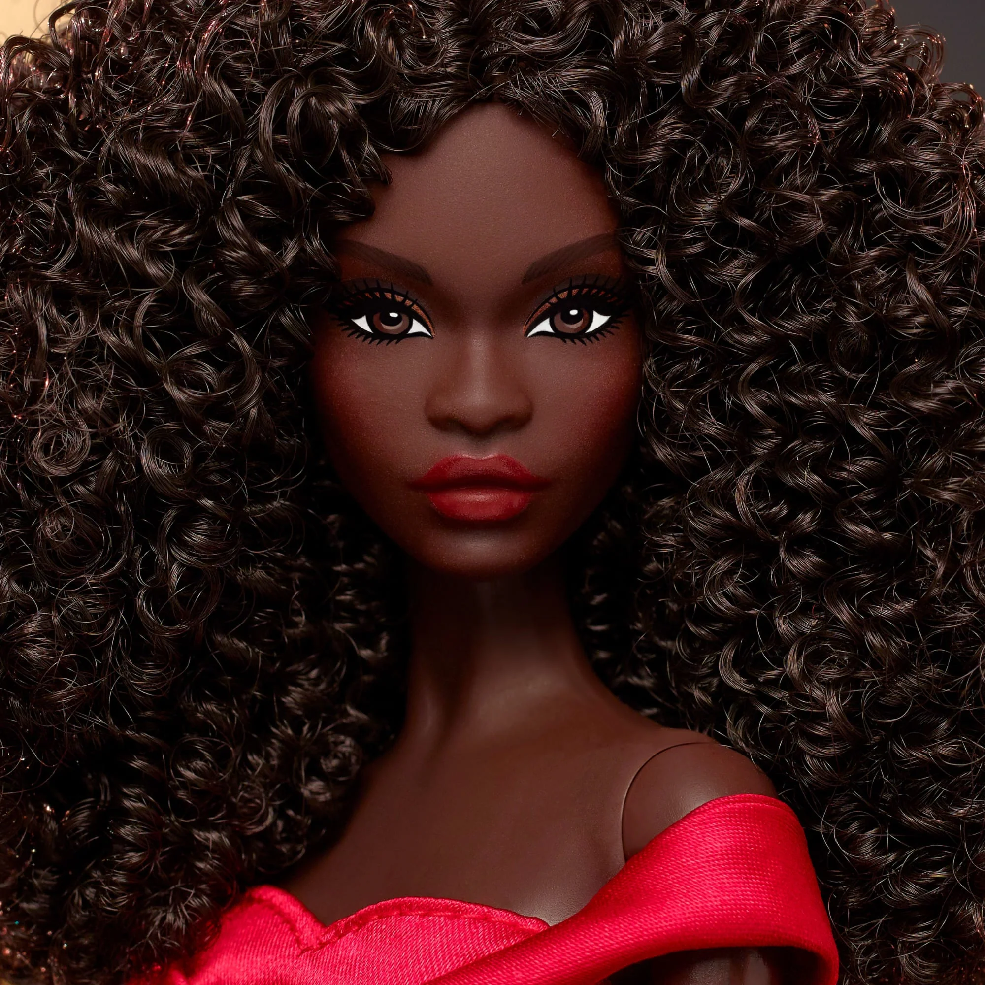 Barbie Signature Collectible Doll in Red Gown, 45Th Anniversary Black Barbie By Kitty Black Perkins - Image 3