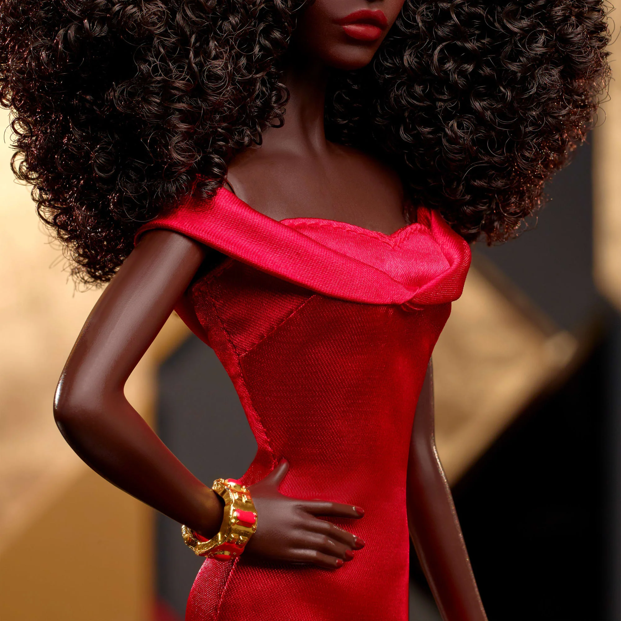 Barbie Signature Collectible Doll in Red Gown, 45Th Anniversary Black Barbie By Kitty Black Perkins - Image 4
