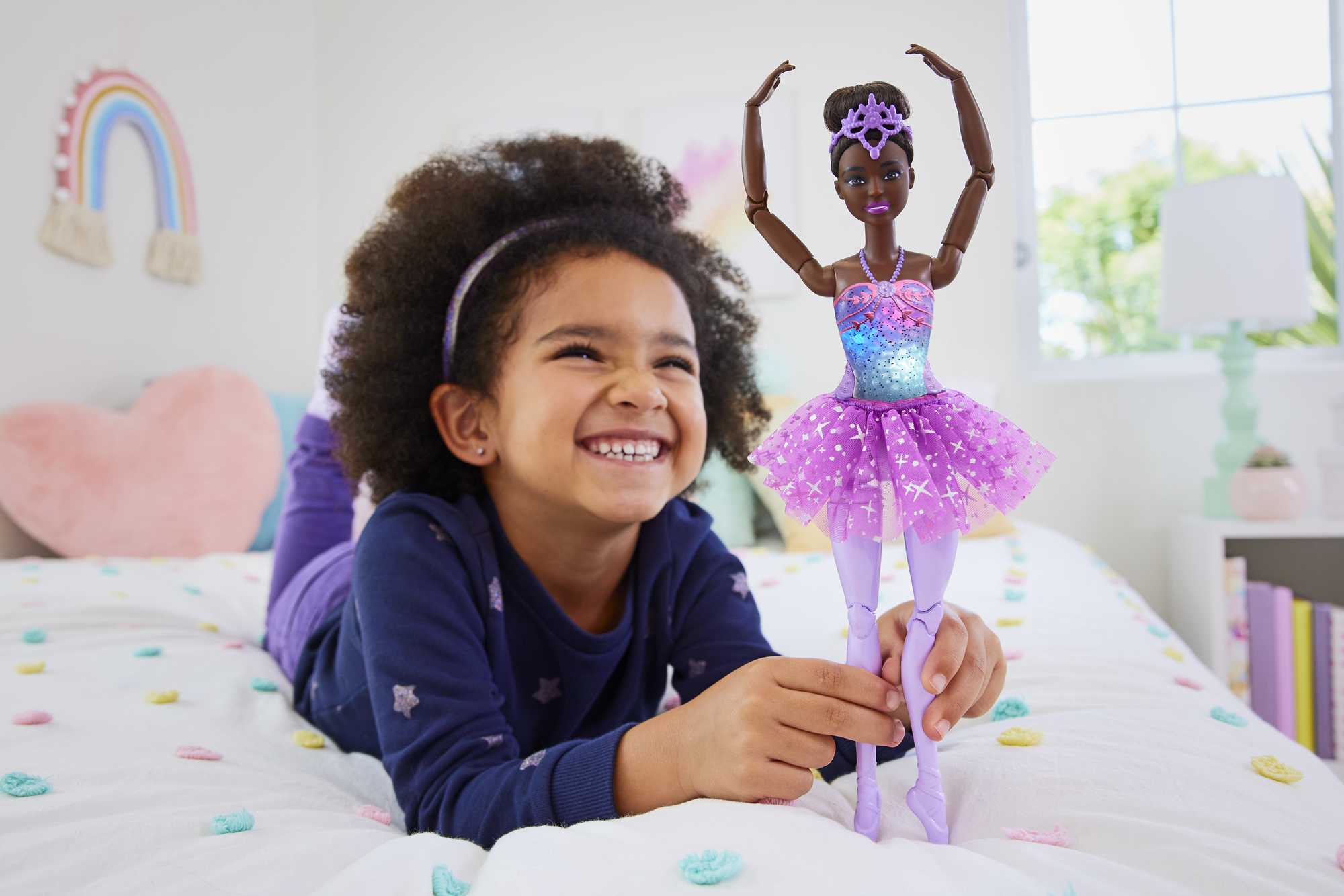 Barbie Dreamtopia Twinkle Lights Ballerina Doll, Brunette With Light-Up Feature, Tiara And Tutu - Image 2