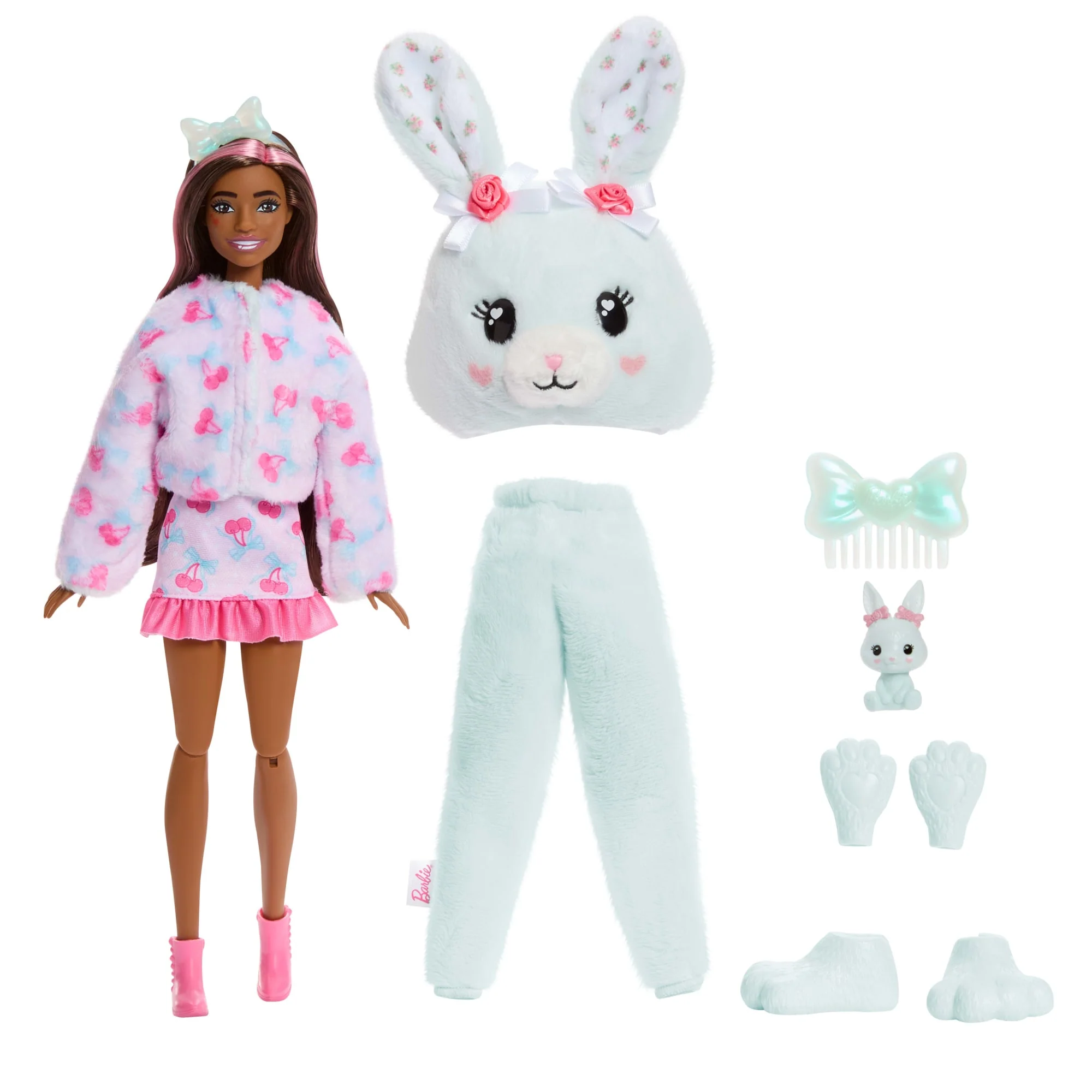 Barbie Cutie Reveal Doll & Accessories, Cuddly Series Bunny With 10 Surprises - Image 6