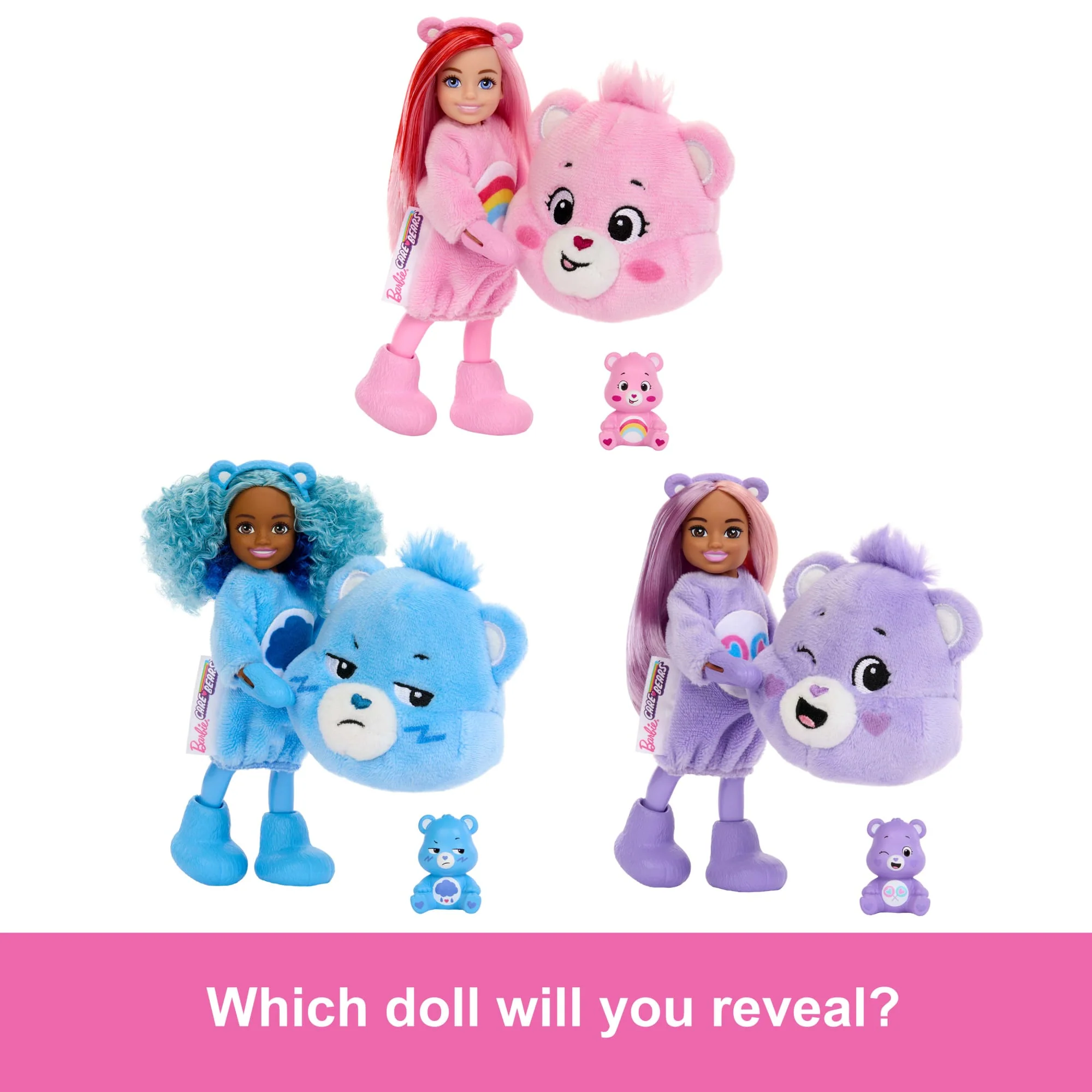 Barbie Cutie Reveal Care Bears Series Chelsea Small Doll & Accessories, 6 Surprises - Image 3